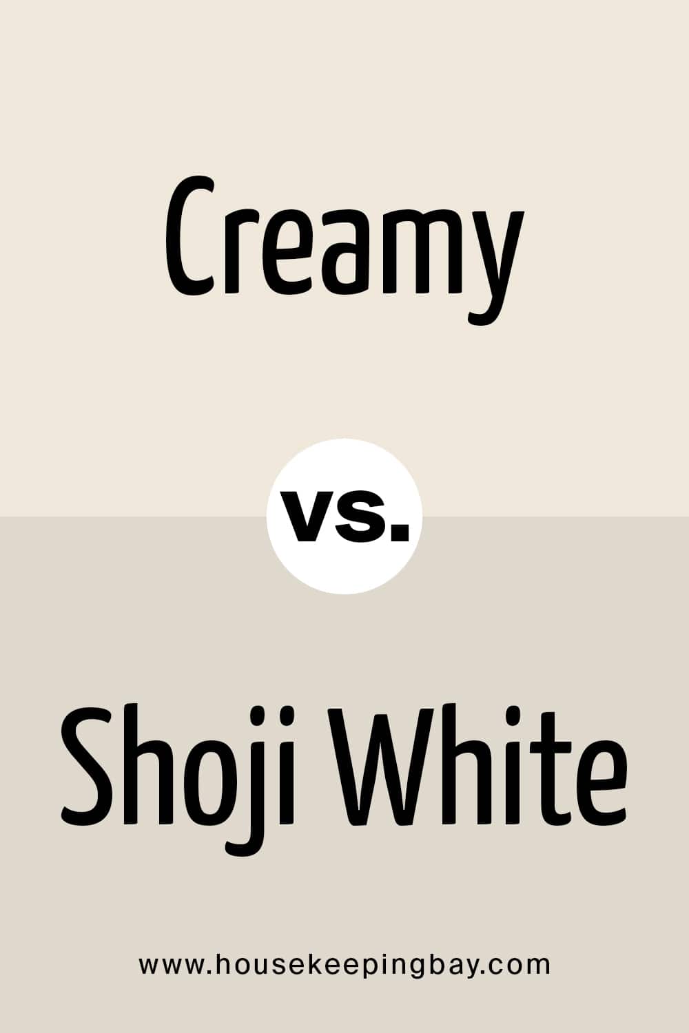 Creamy vs Shoji White