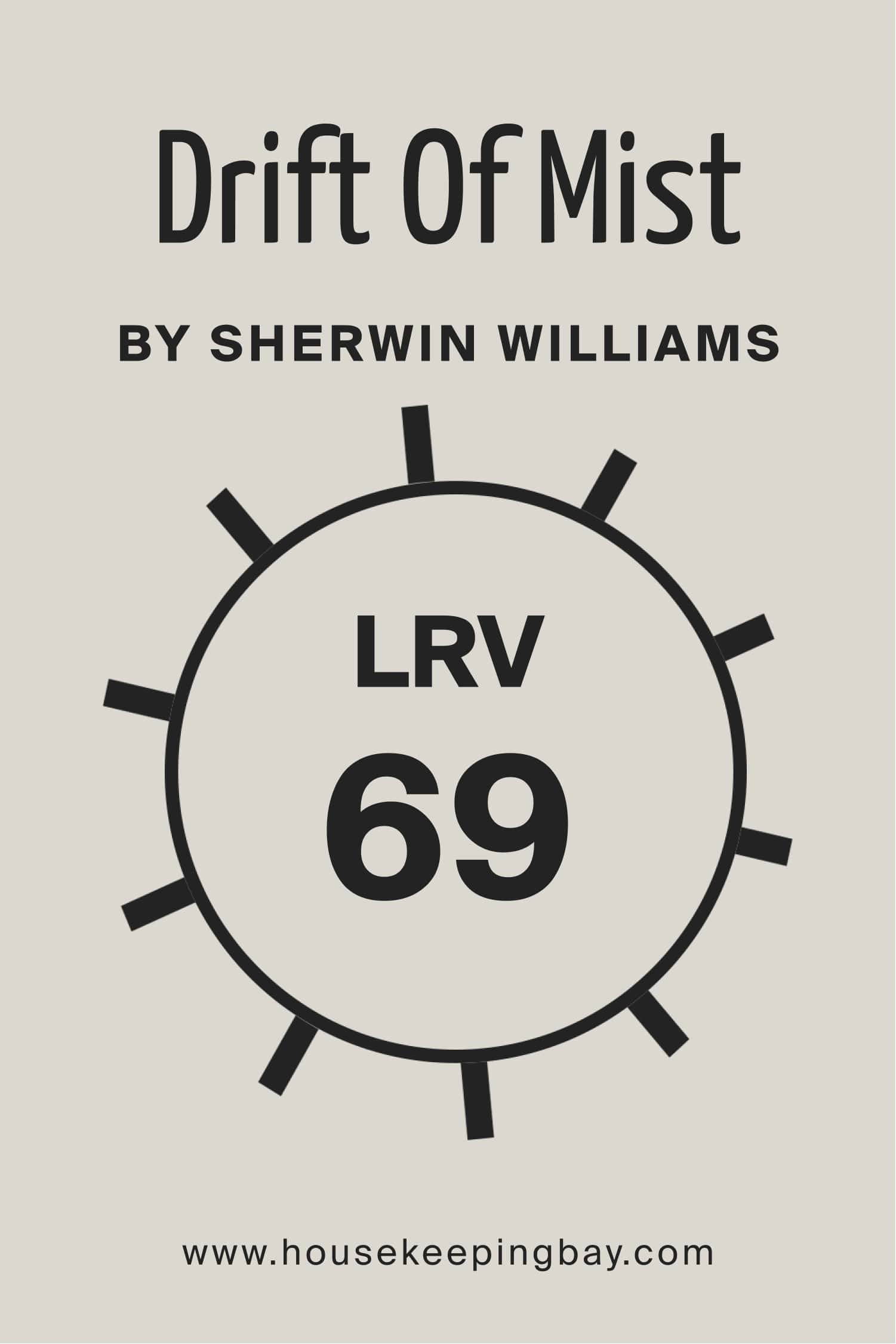 Drift Of Mist by Sherwin Williams. LRV – 69