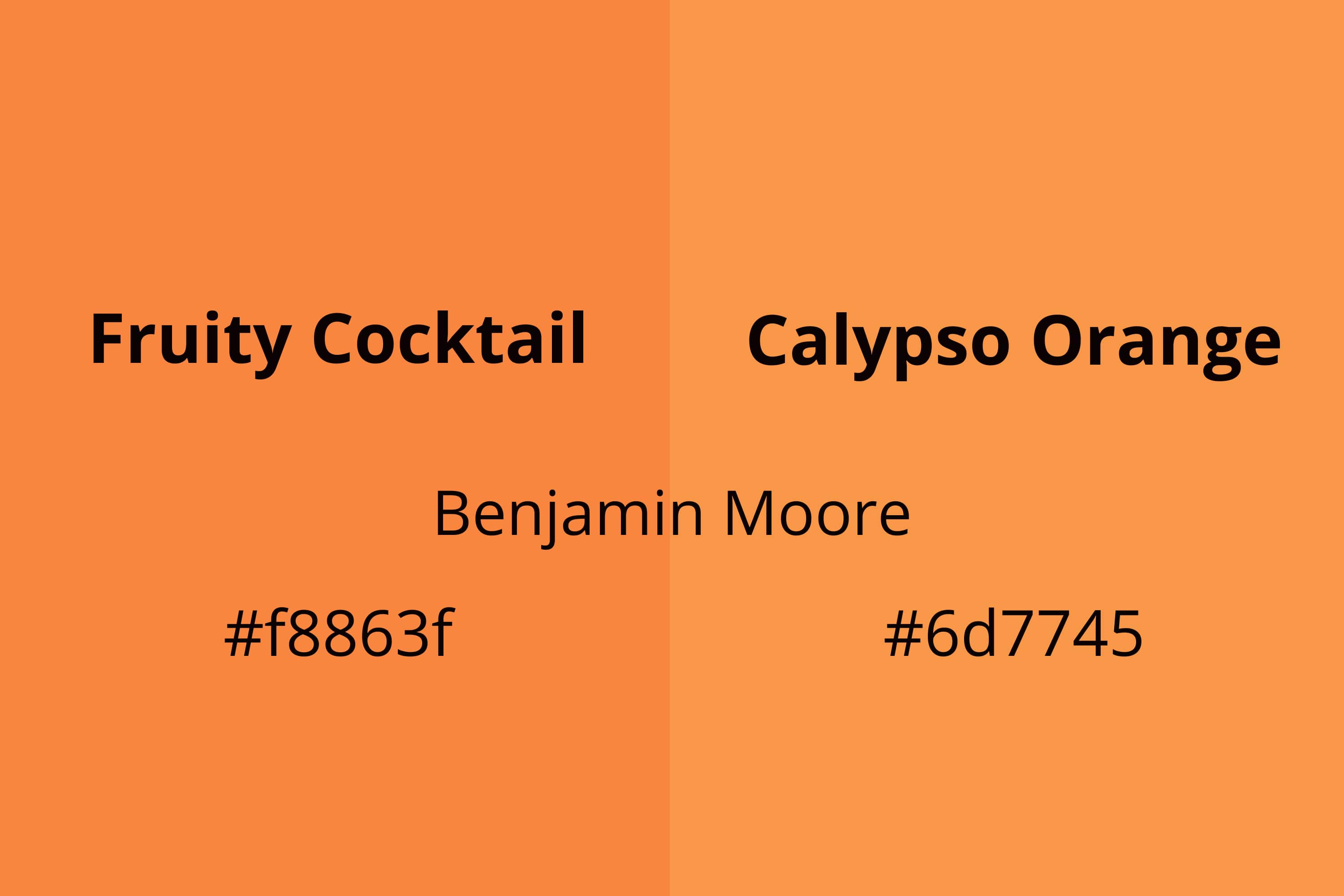 Fruity Cocktail and Calypso Orange By Benjamin Moore