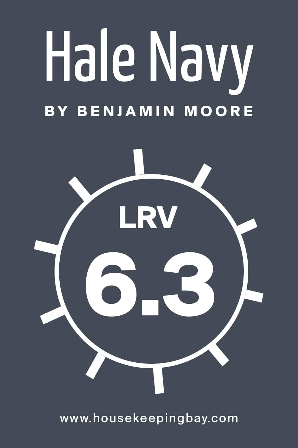 Hale Navy by Benjamin Moore. LRV – 6.3