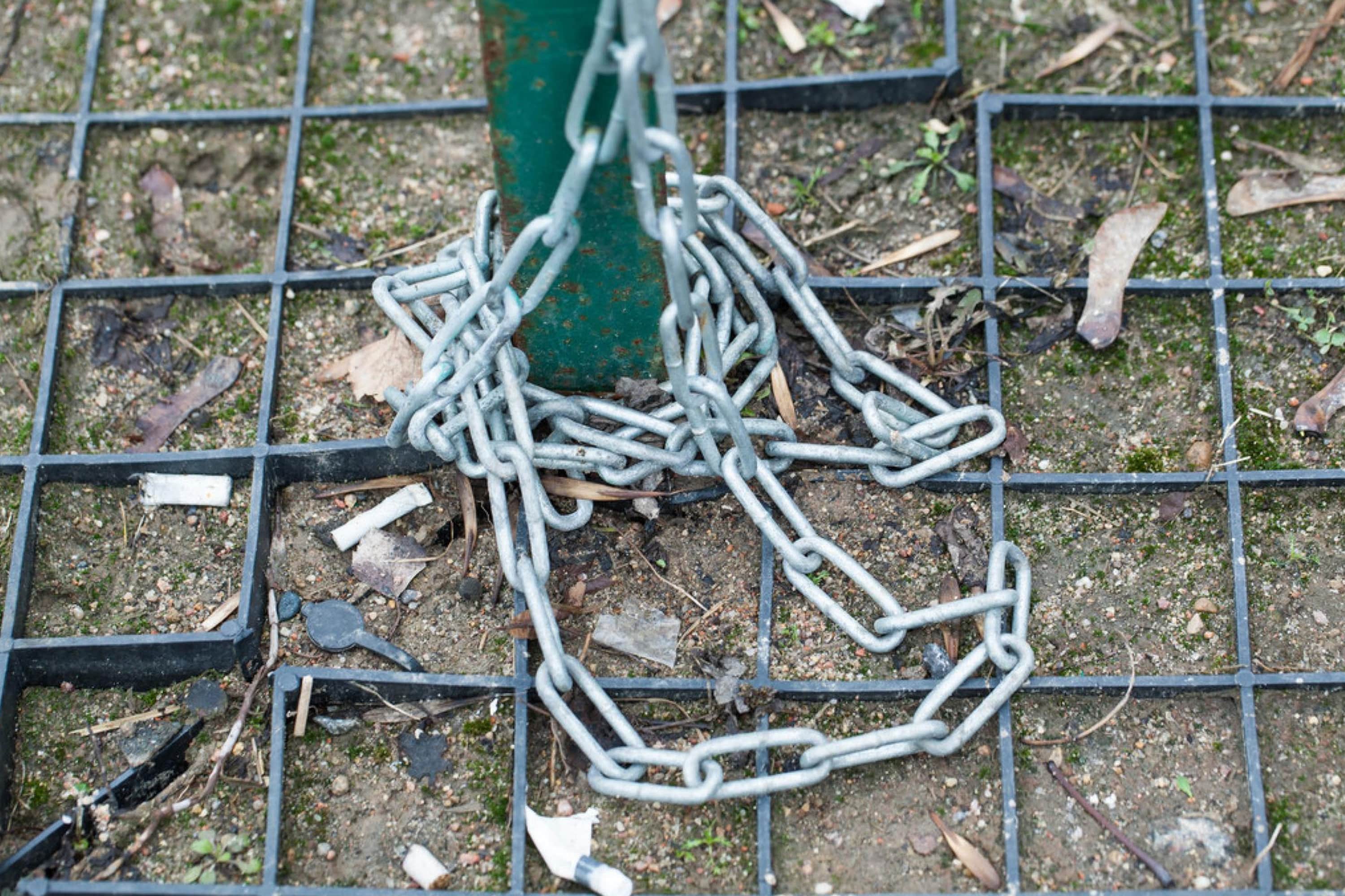 Hook a Chain Along the Driveway