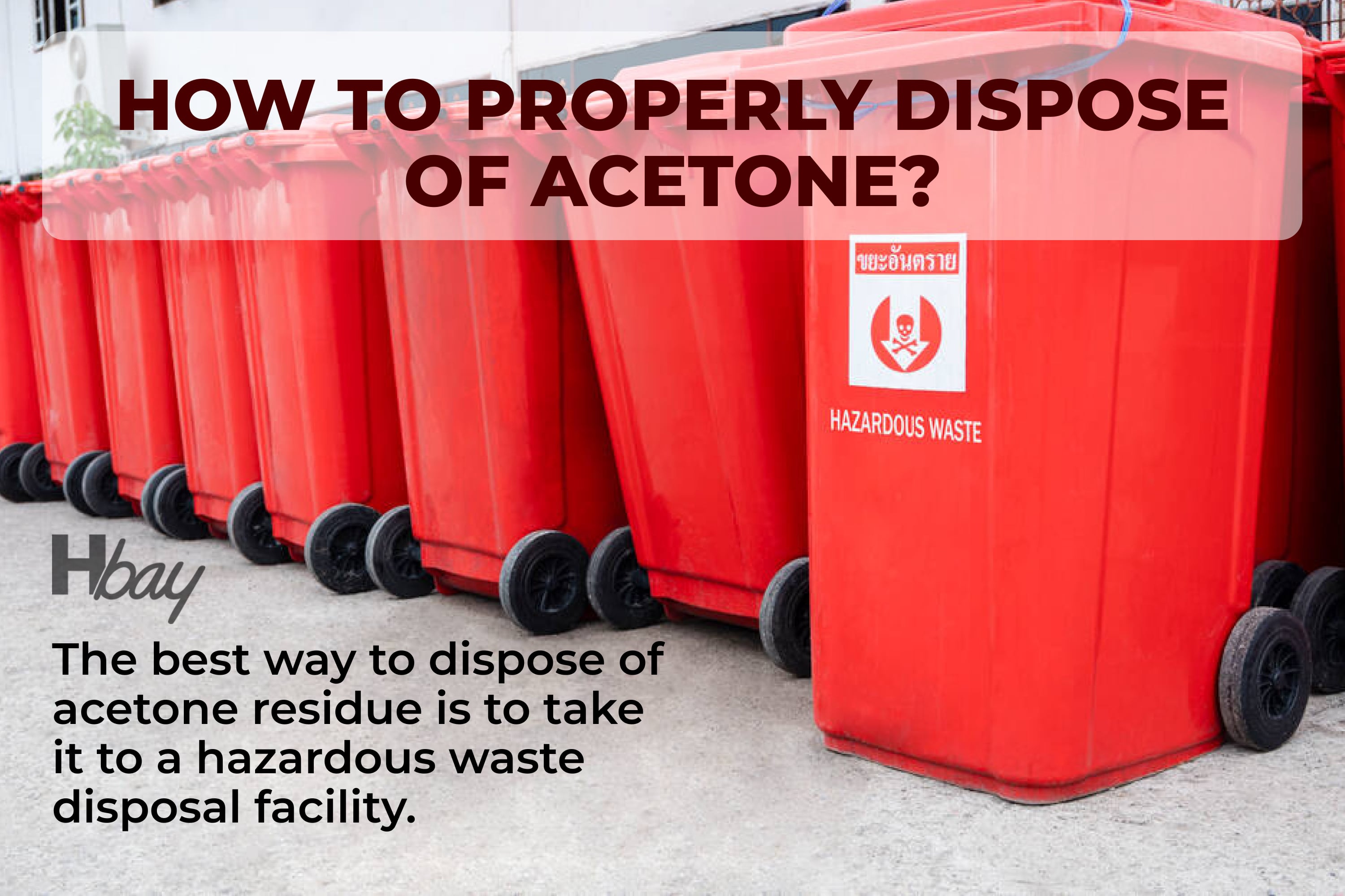 How to properly dispose of acetone