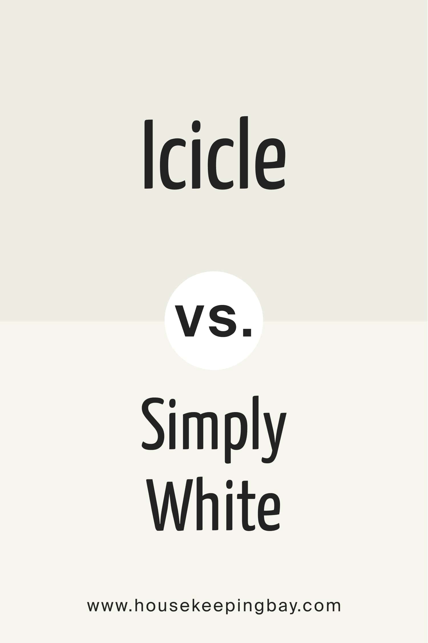Icicle vs Simply White
