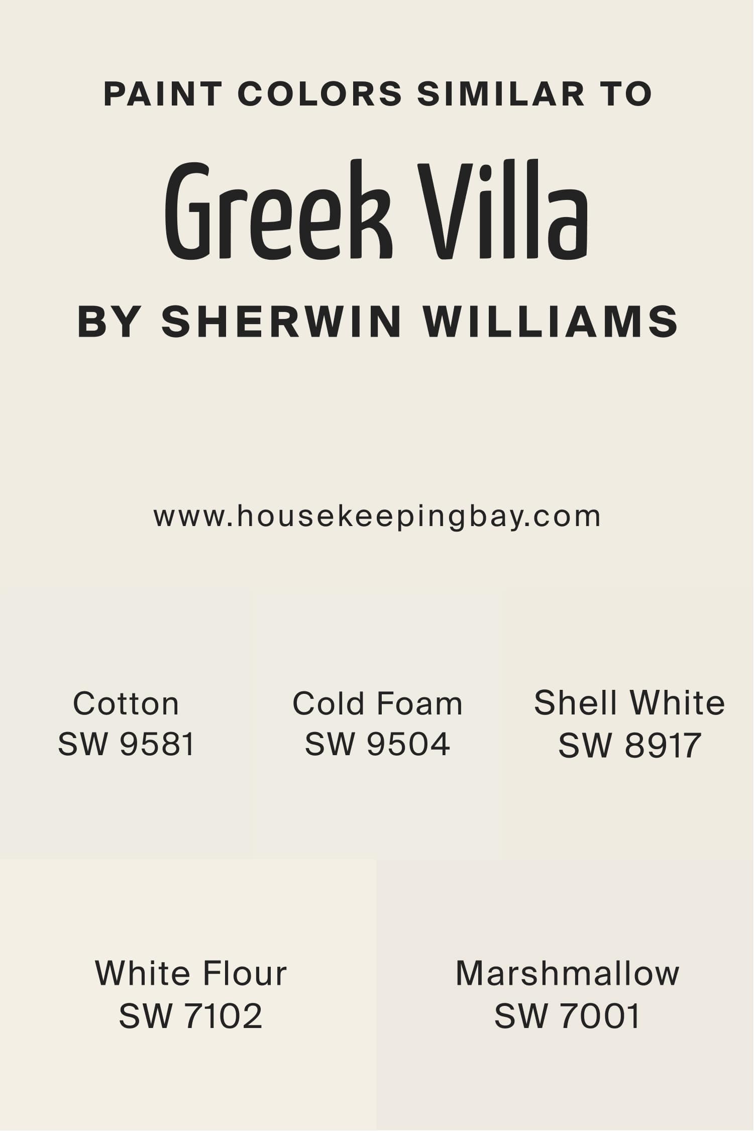 Paint Colors Similar to Greek Villа by Sherwin Williams