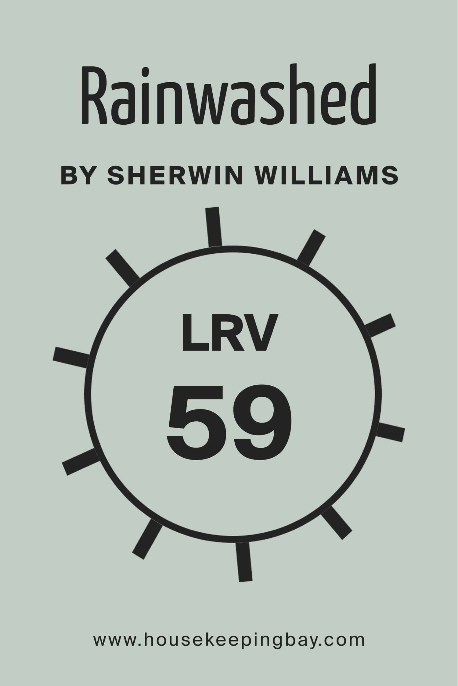 Rainwashed by Sherwin Williams. LRV – 59