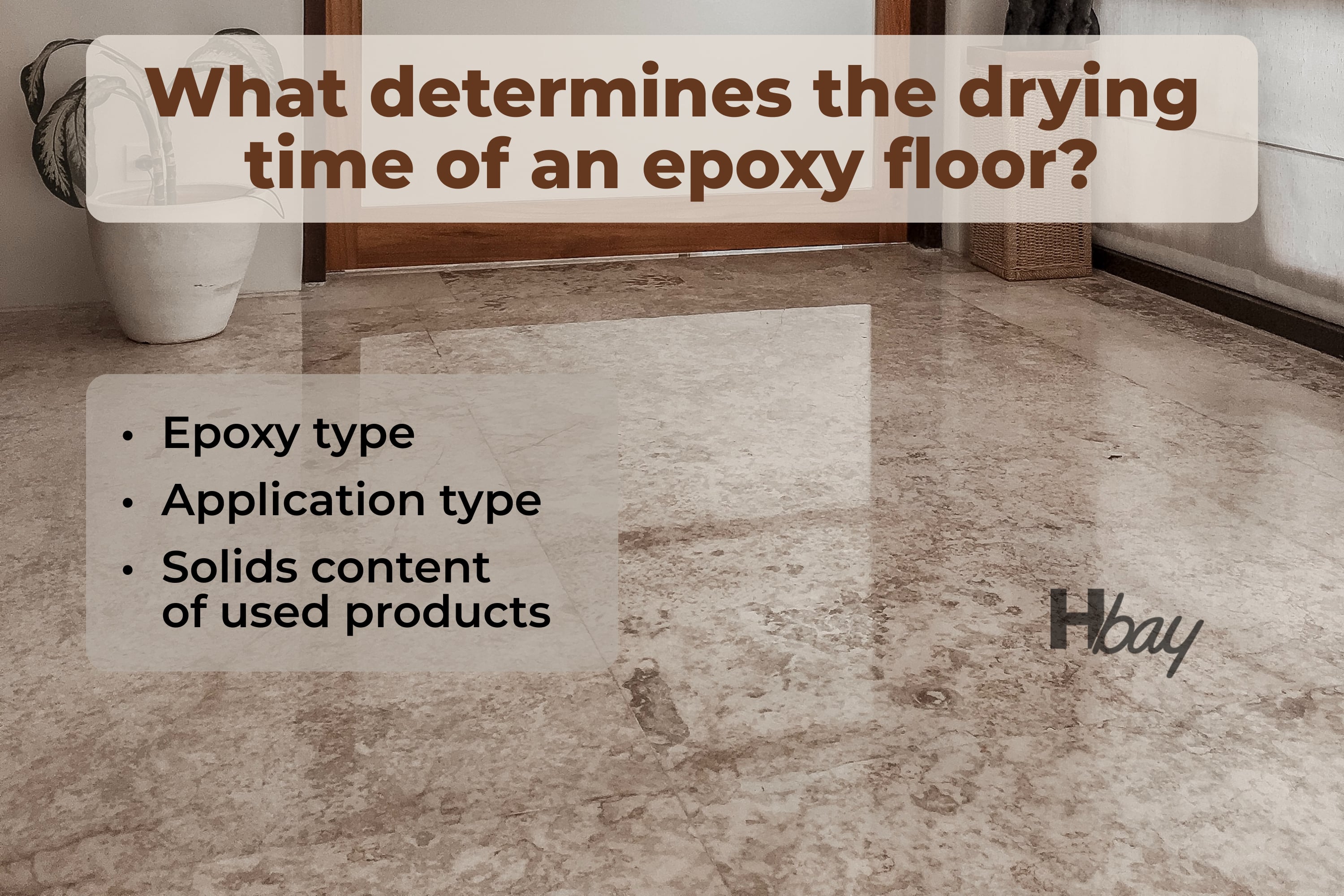 What determines the drying time of an epoxy floor