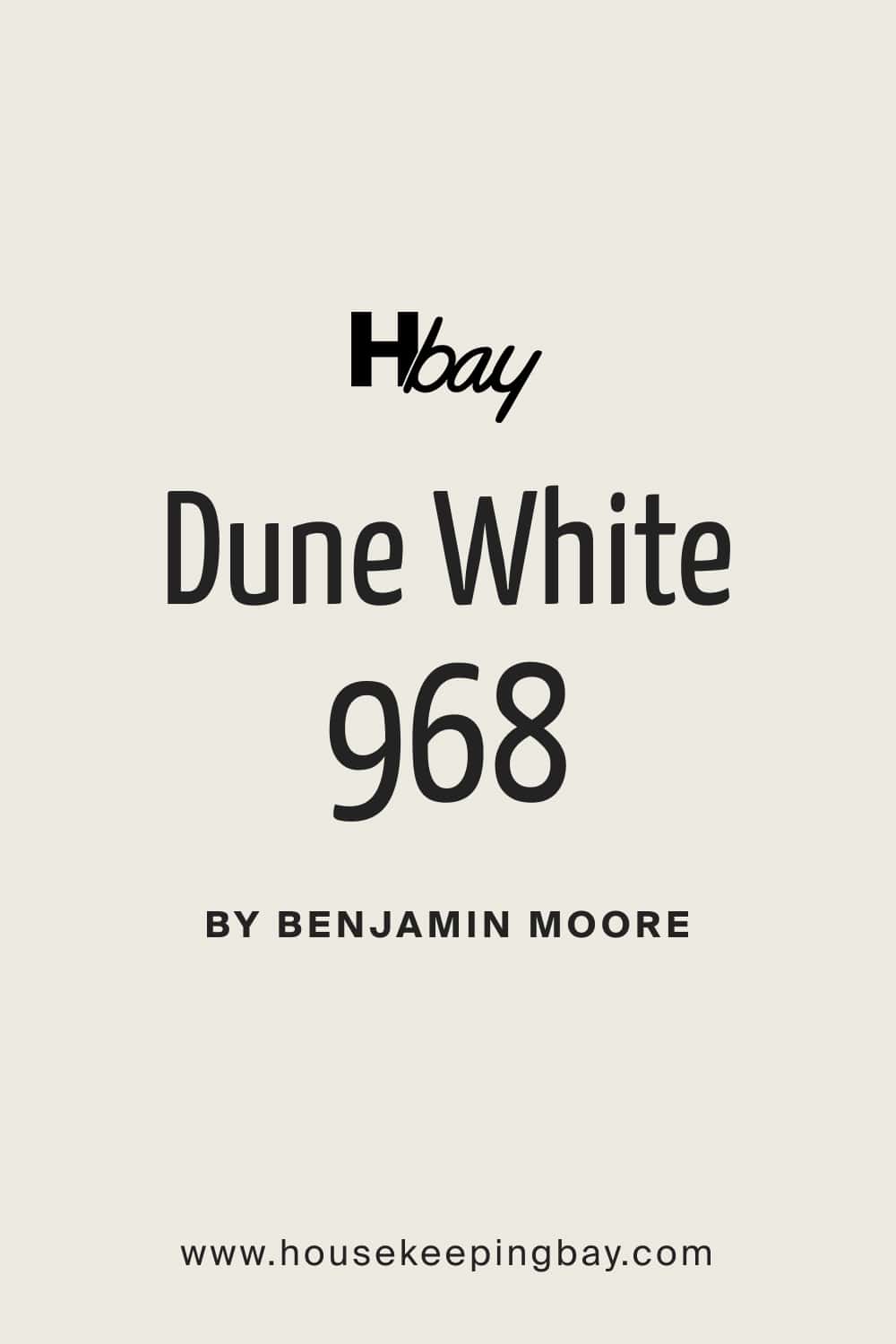 Dune White 968 by Benjamin Moore