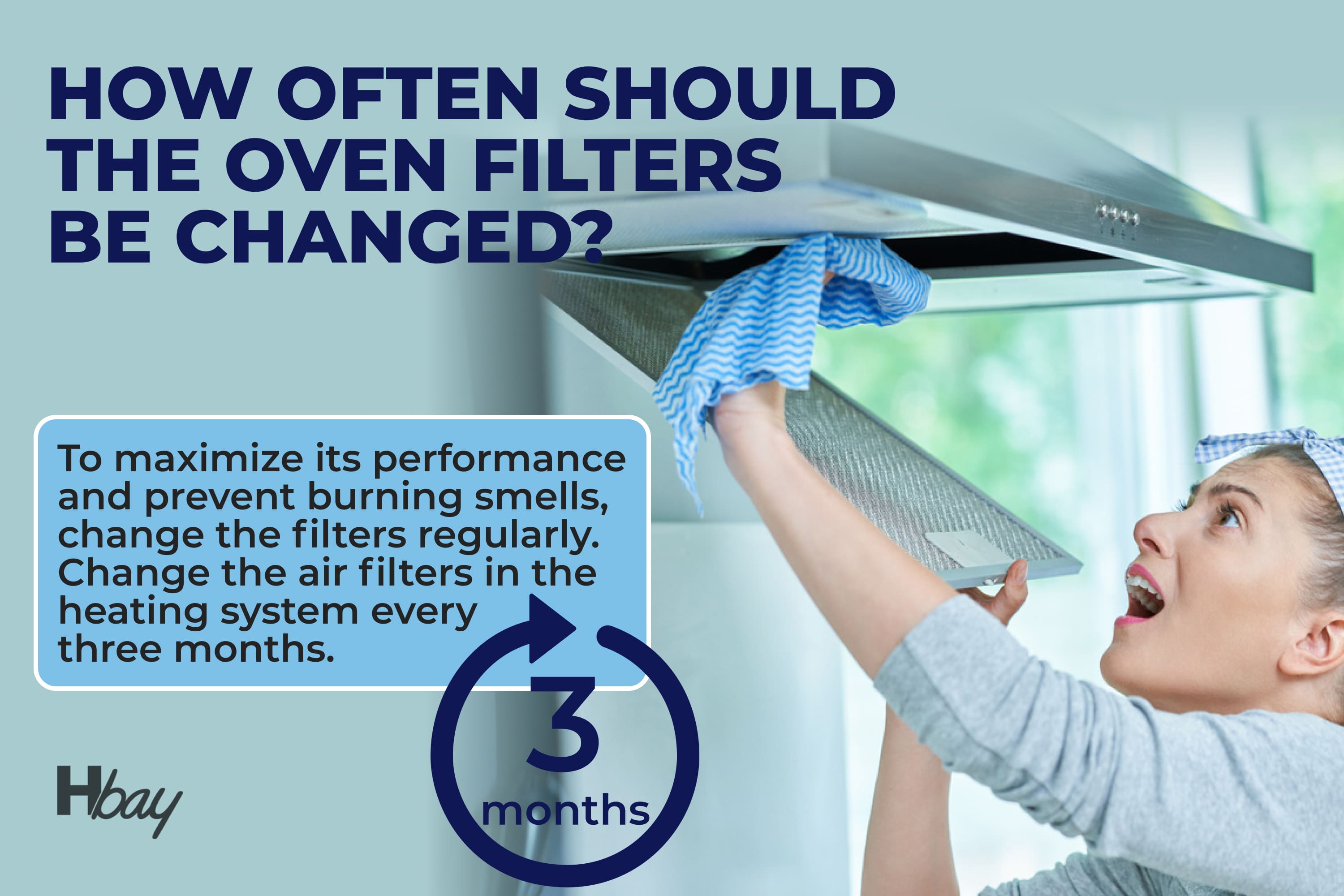 How often should the oven filters be changed