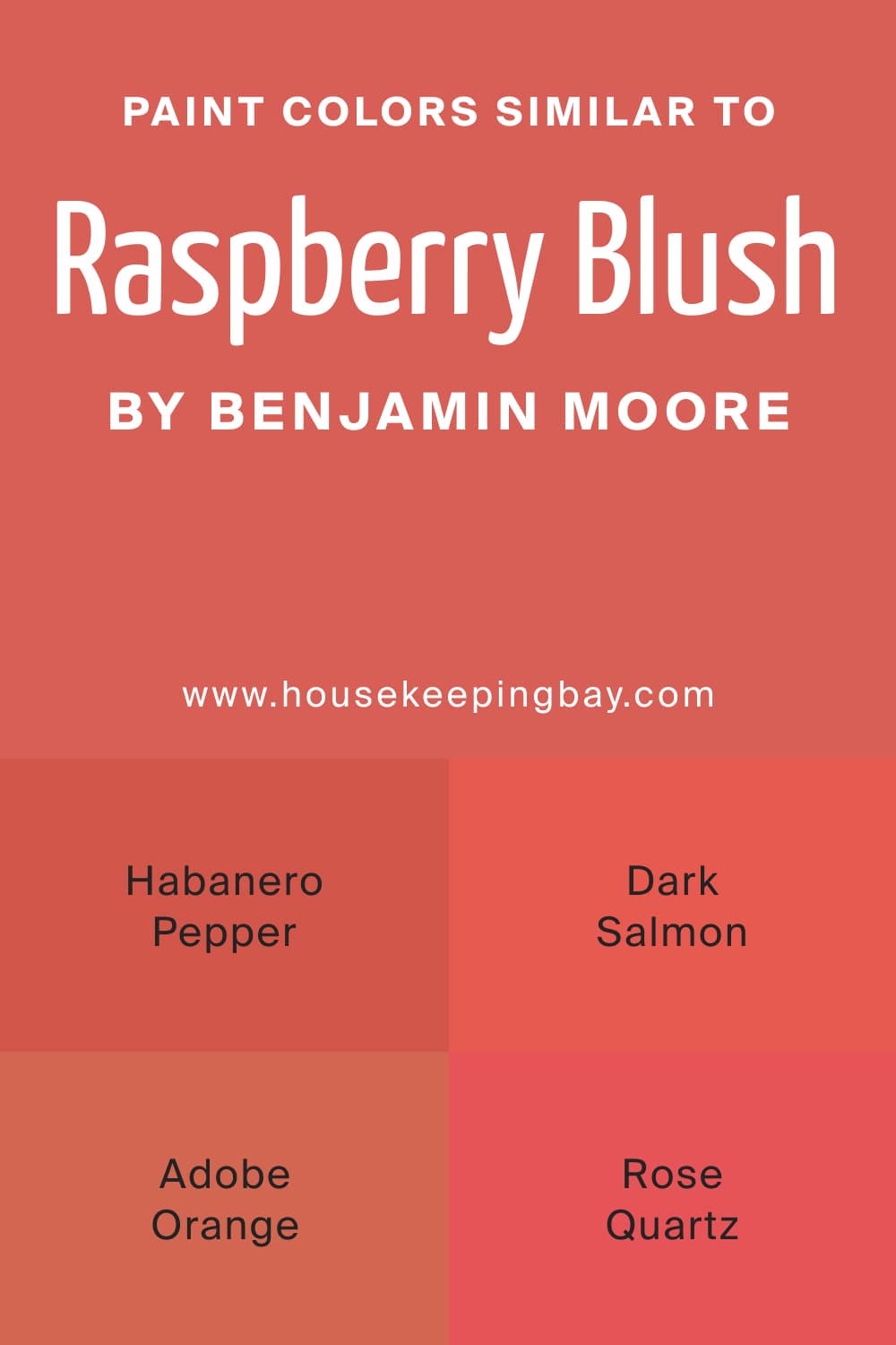 Paint Colors Similar to Raspberry Blush 2008 30 by Benjamin Moore