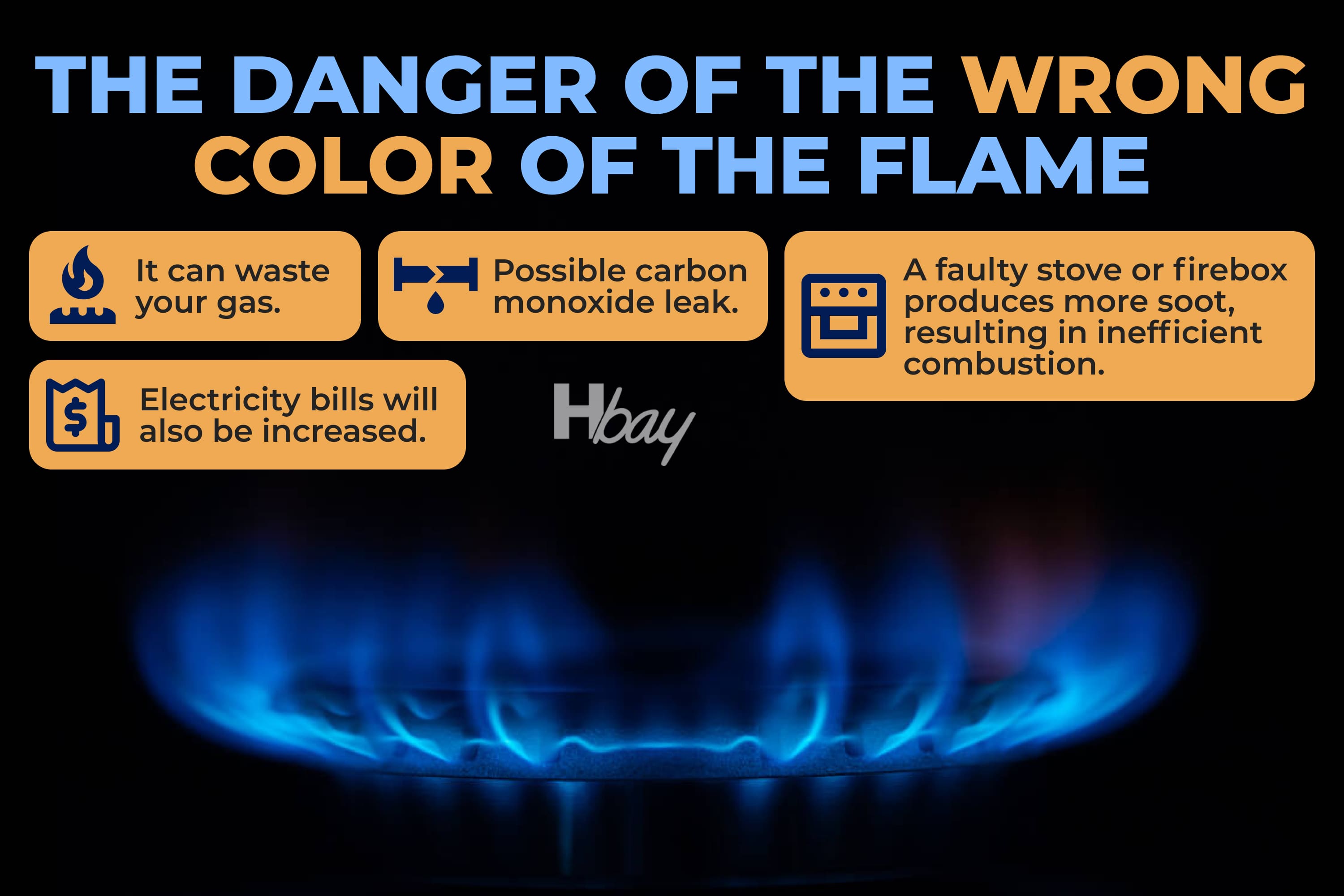 The danger of the wrong color of the flame