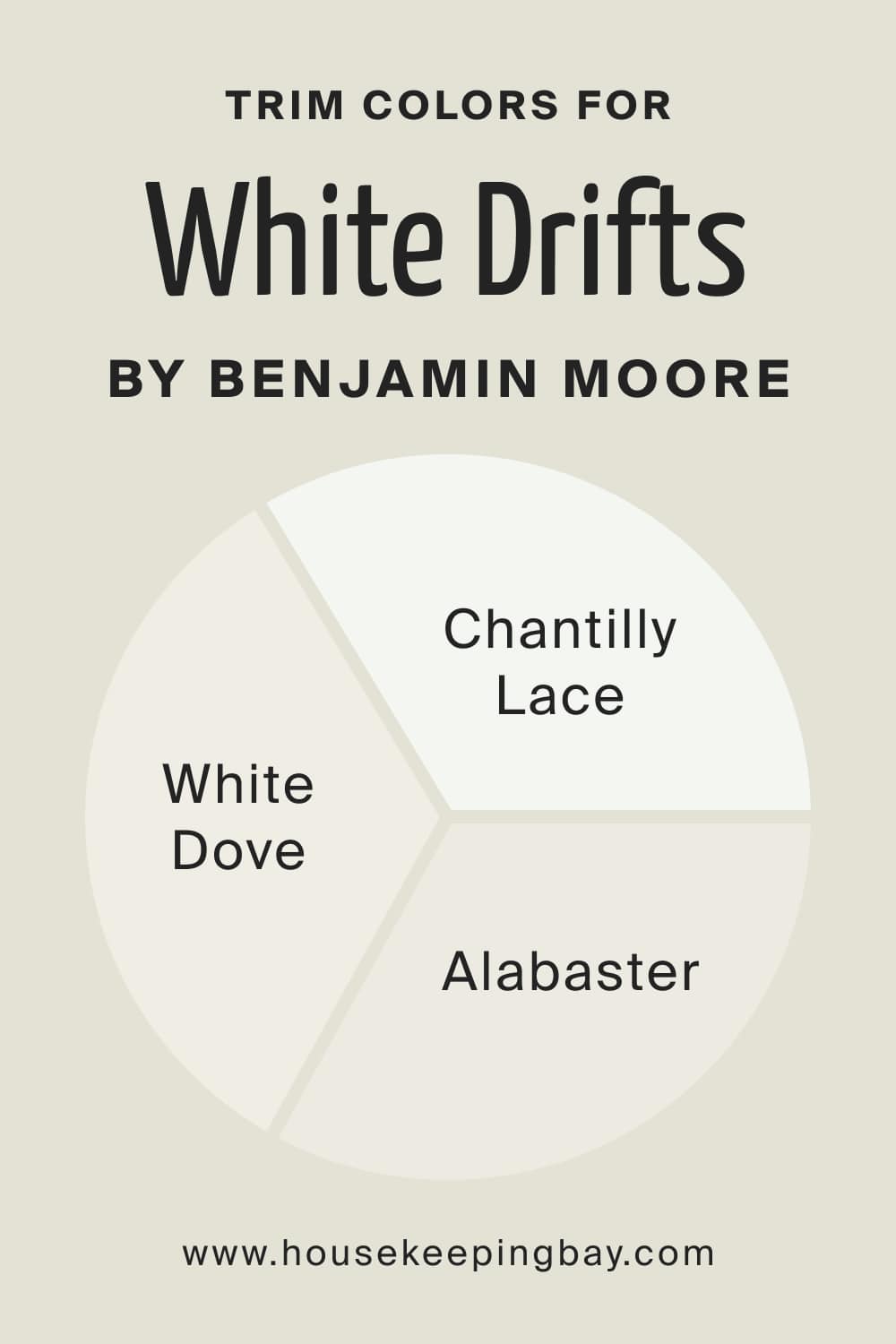 Trim Colors for White Drifts OC 138 by Benjamin Moore