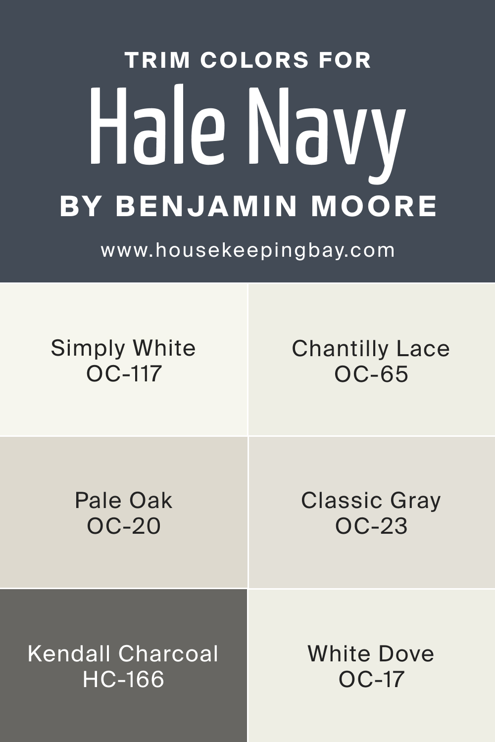 What Is the Best Trim Color For Hale Navy