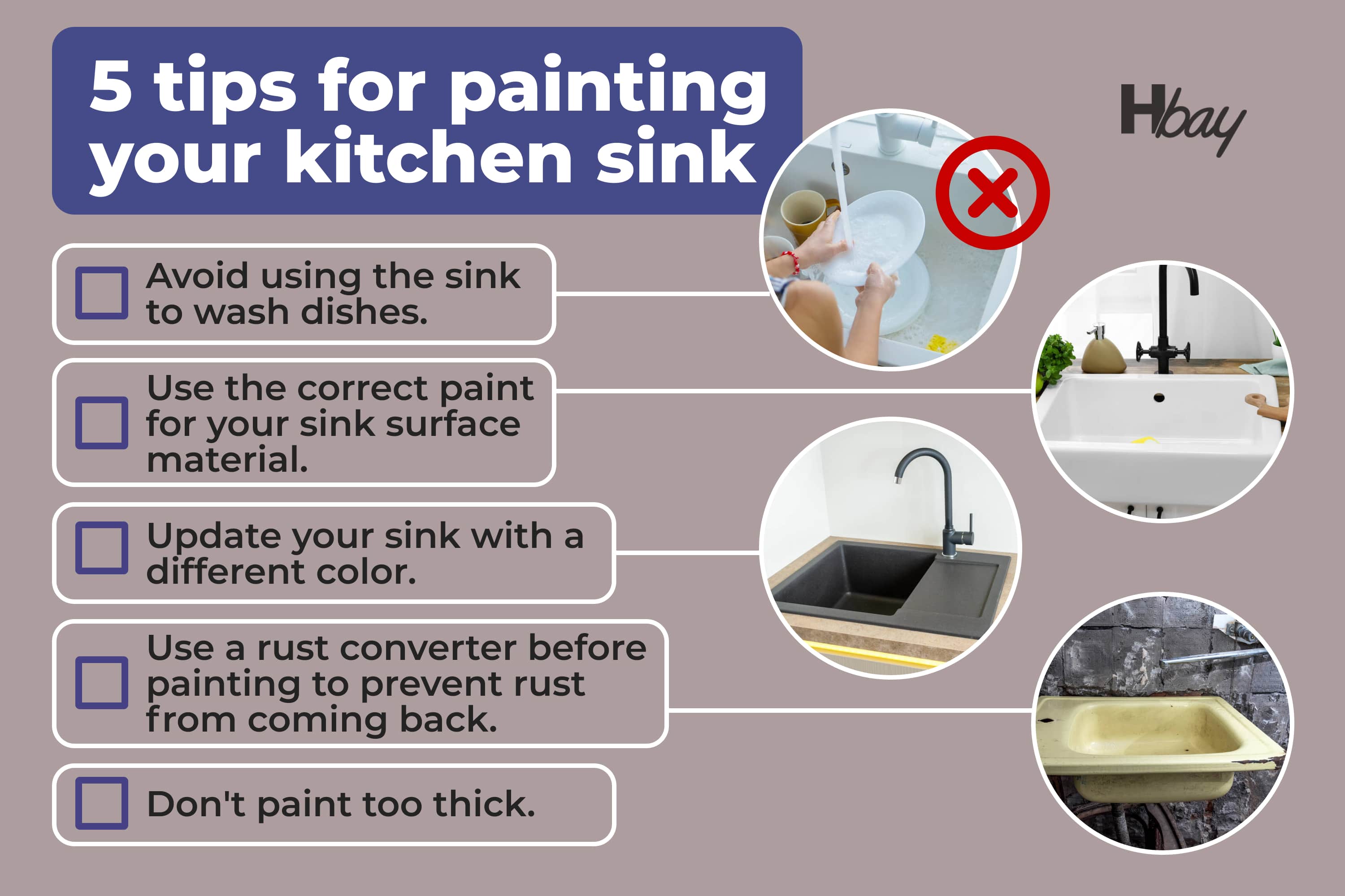 5 tips for painting your kitchen sink