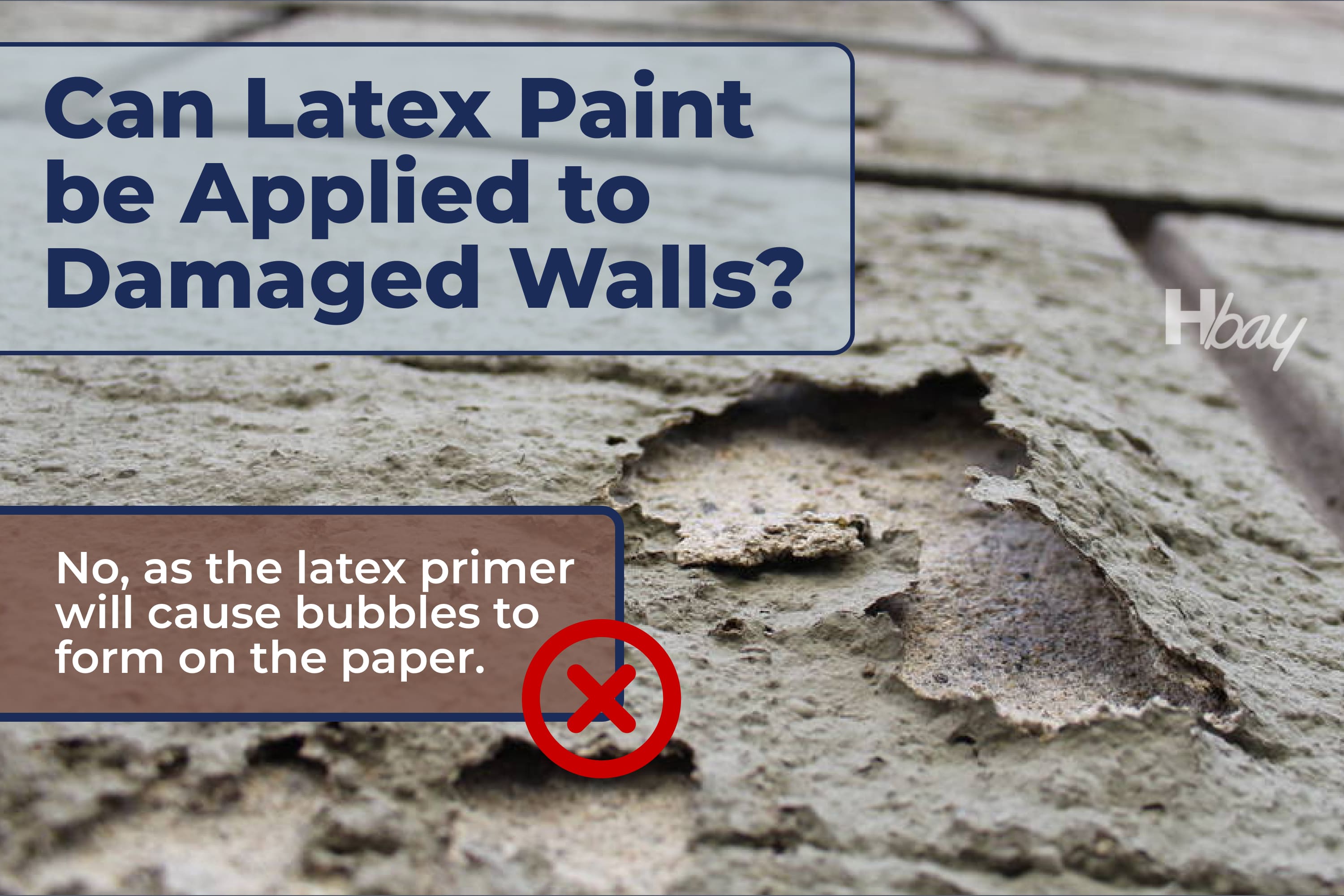 Can latex paint be applied to damaged walls