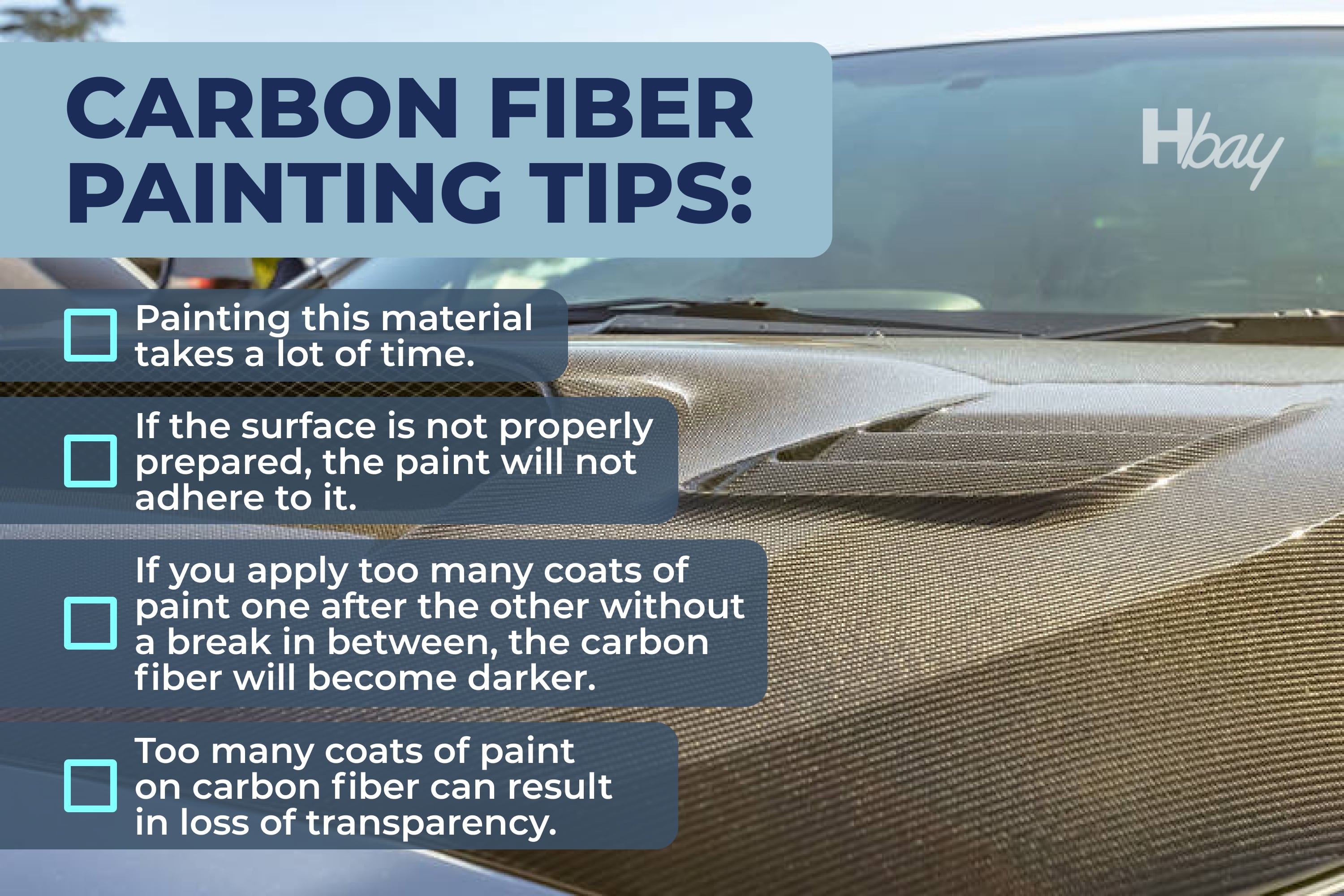 Carbon fiber painting tips