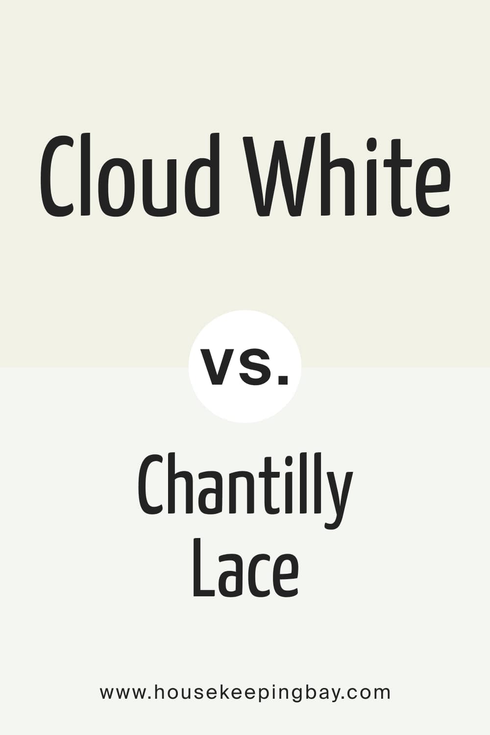 Cloud White vs. Chantilly Lace
