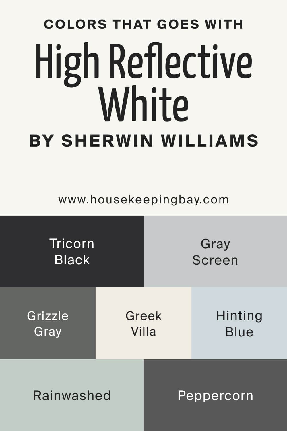 Colors that goes with High Reflective White SW 7757 by Sherwin Williams