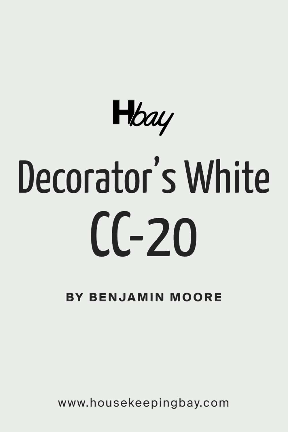 Decorator’s White CC 20 by Benjamin Moore