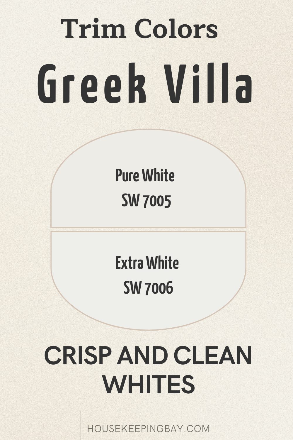 Greek villa trim colors warm whites