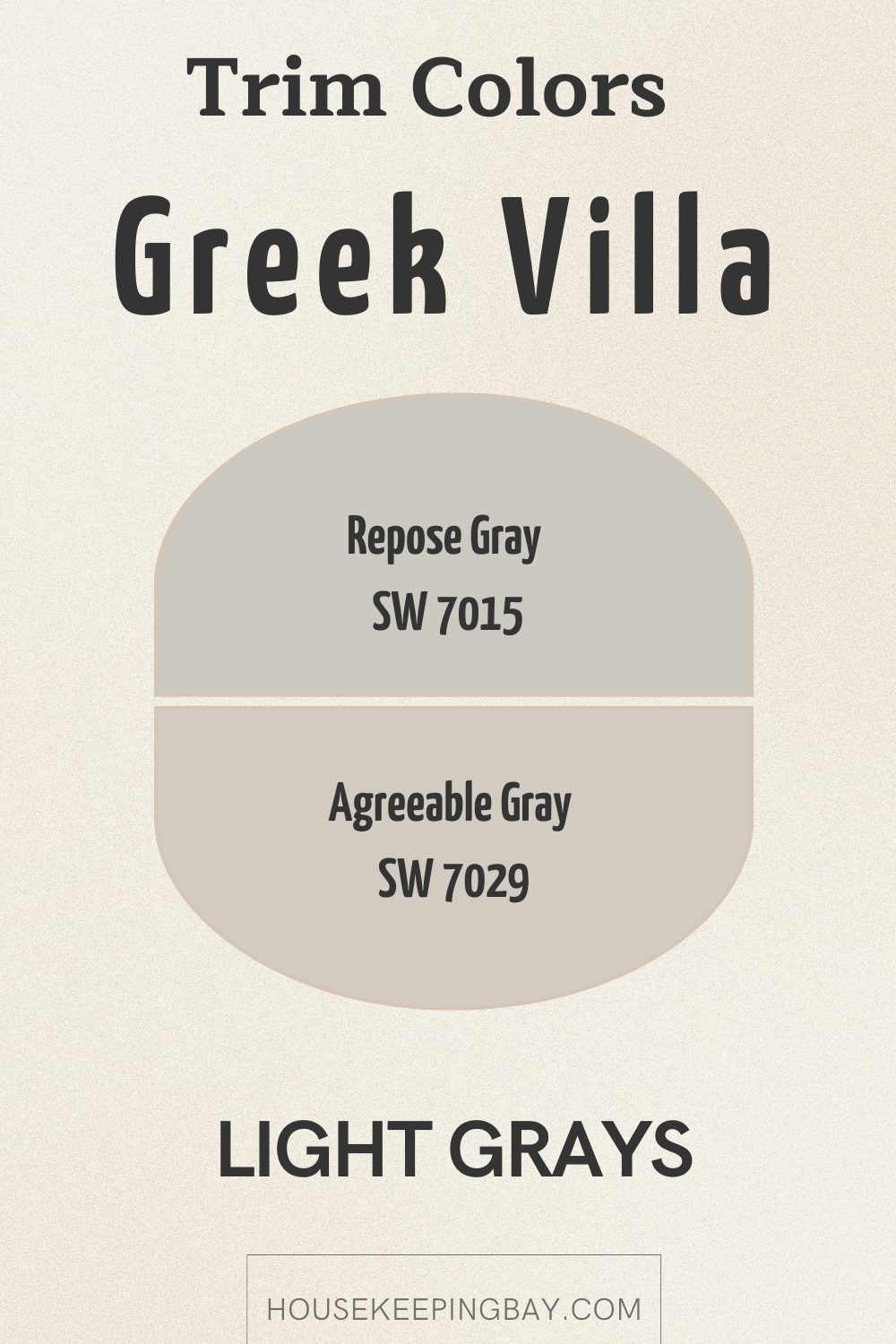 Greek villa trim colors warm whites