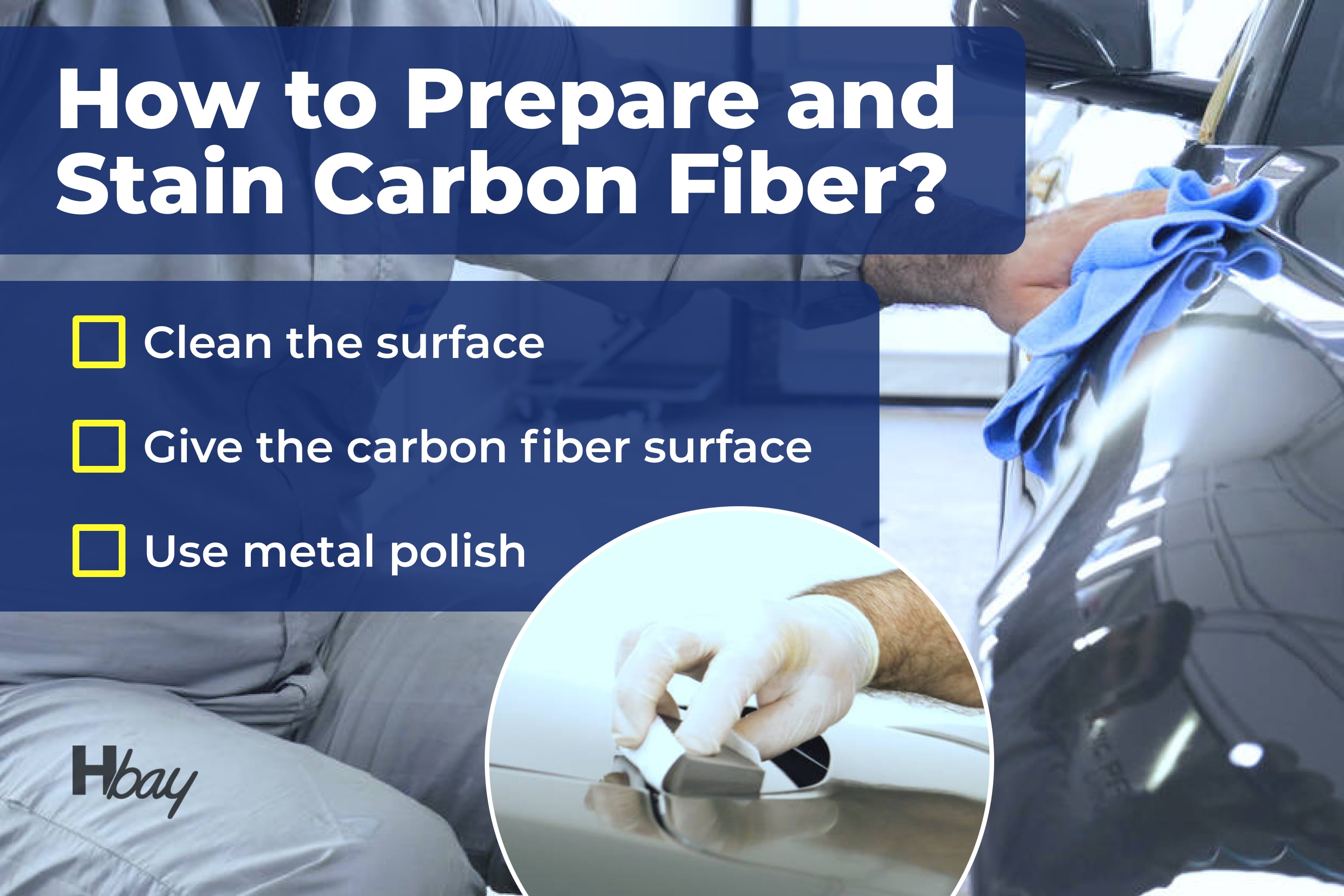 How to prepare and stain carbon fiber