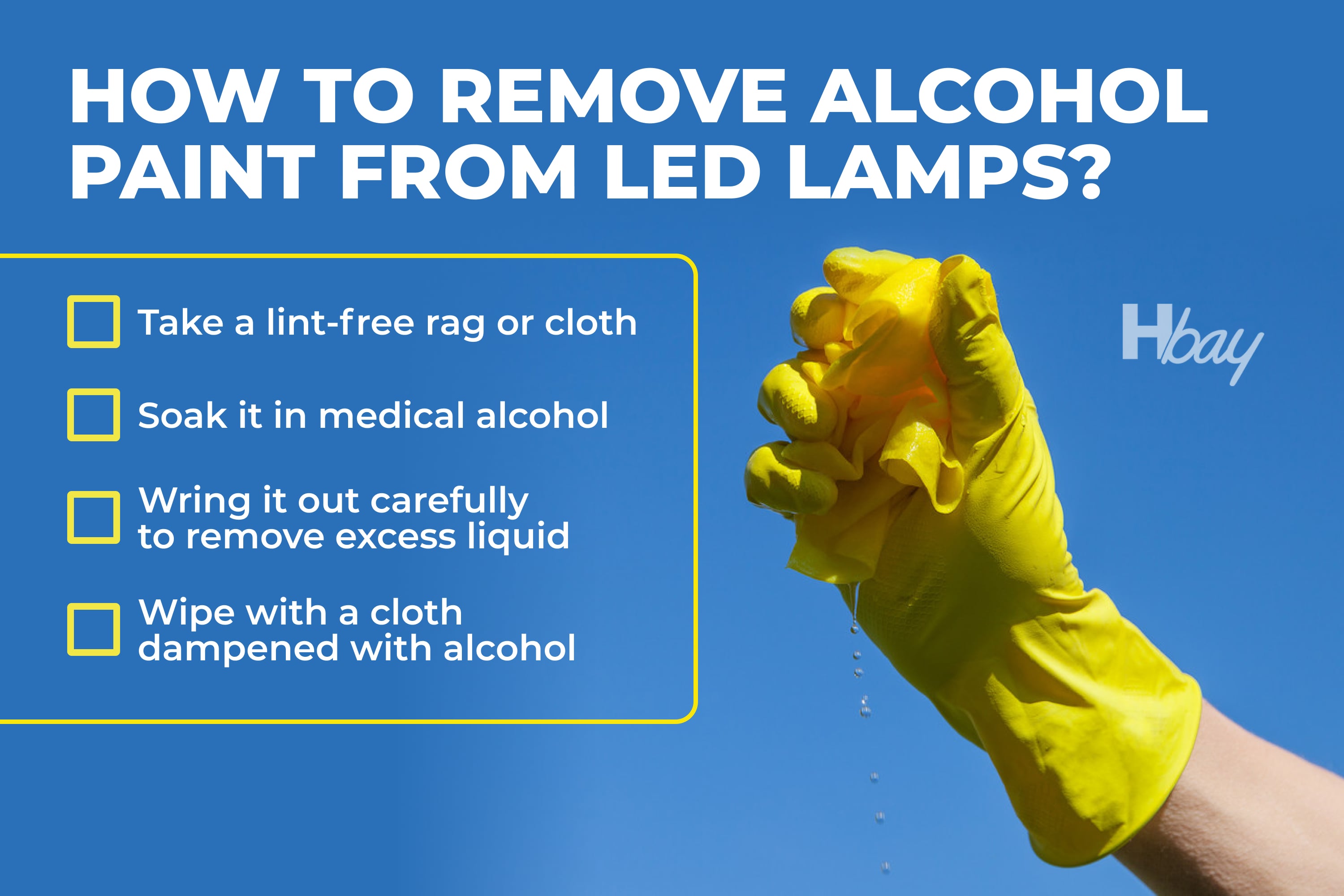 How to remove alcohol paint from LED lamps