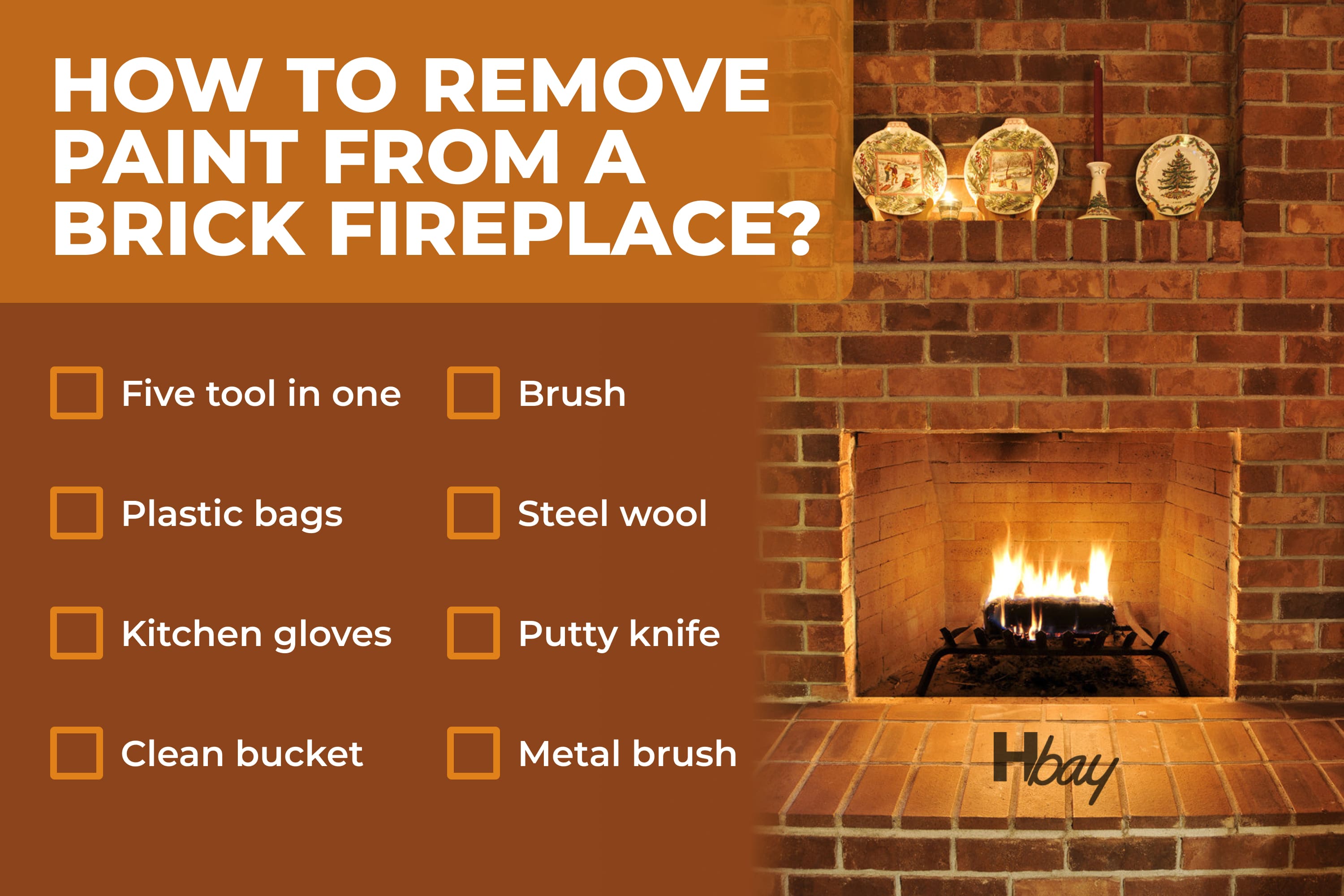 How to remove paint from a brick fireplace