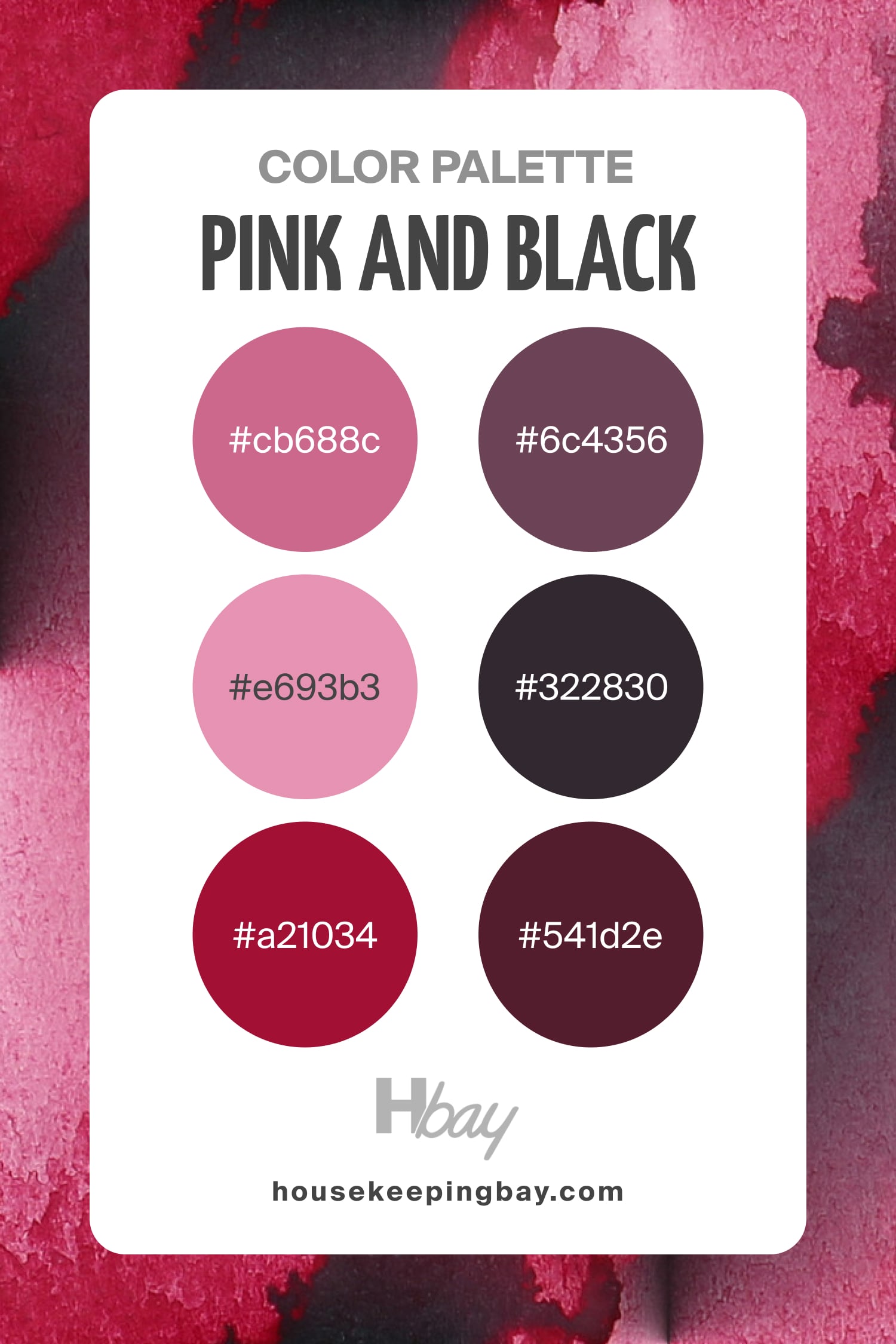 Pink and Black Color Palette