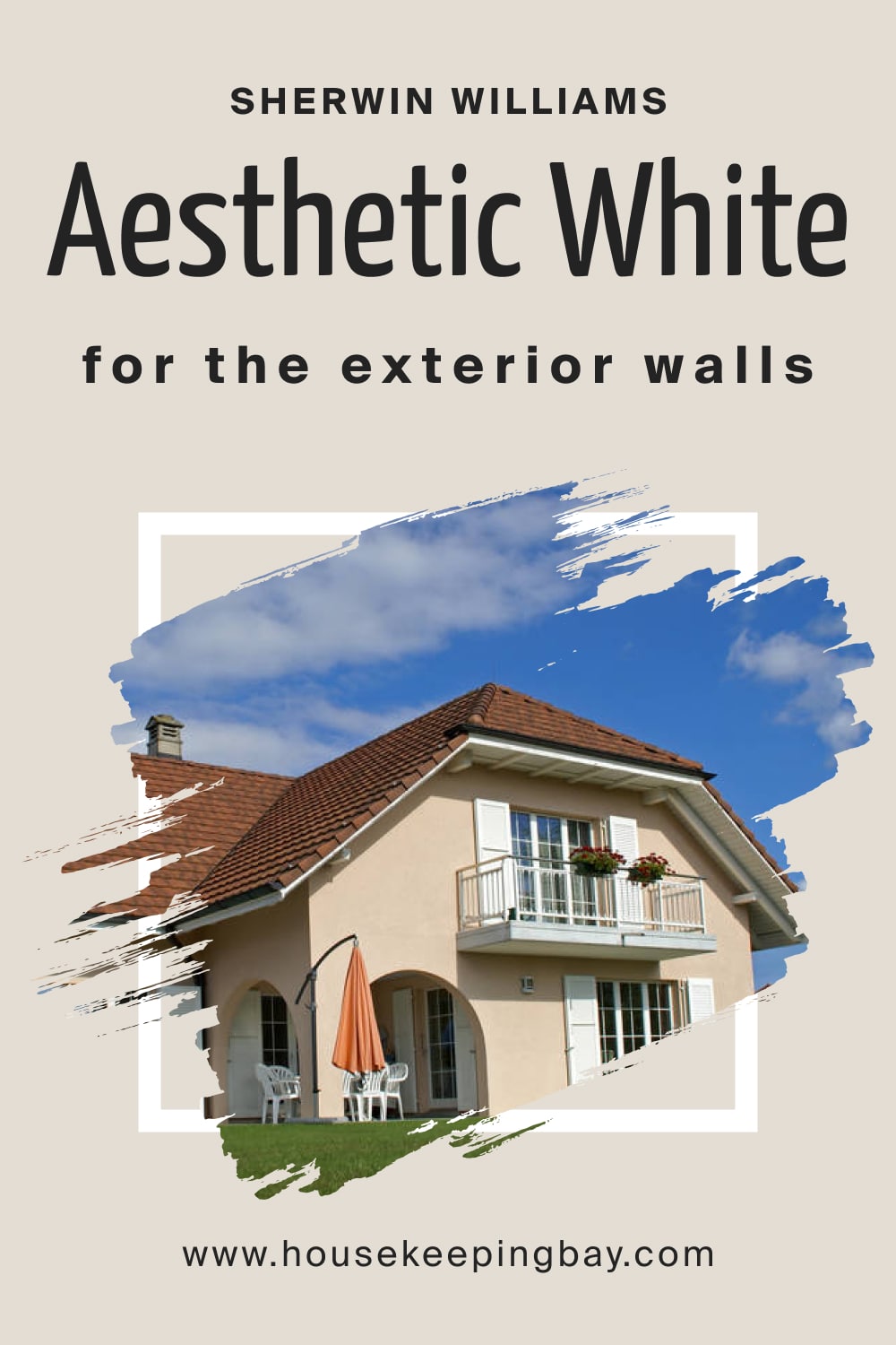 Sherwin Williams. Aesthetic White SW 7035 For the exterior walls