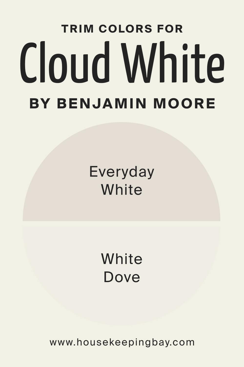 Trim Colors for Cloud White OC 130 by Benjamin Moore