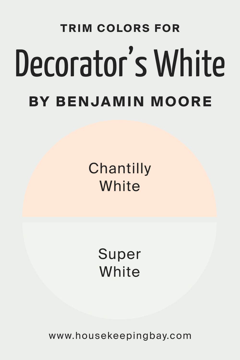 Trim Colors for Decorator’s White CC 20 by Benjamin Moore