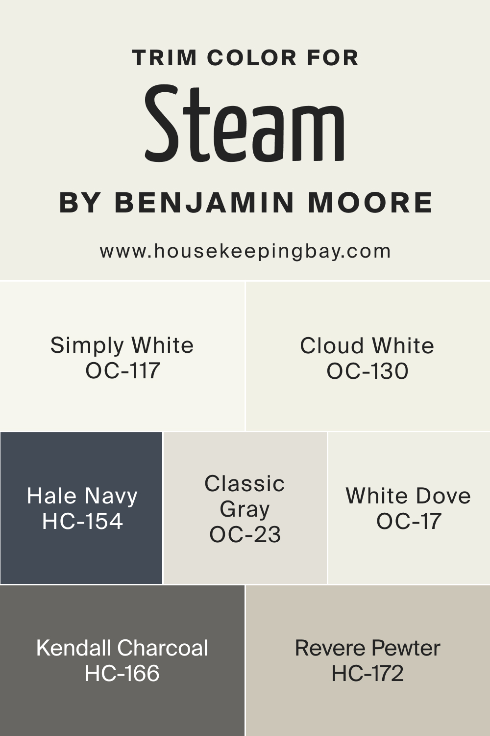 What’s the Best Trim Color For BM Steam Paint