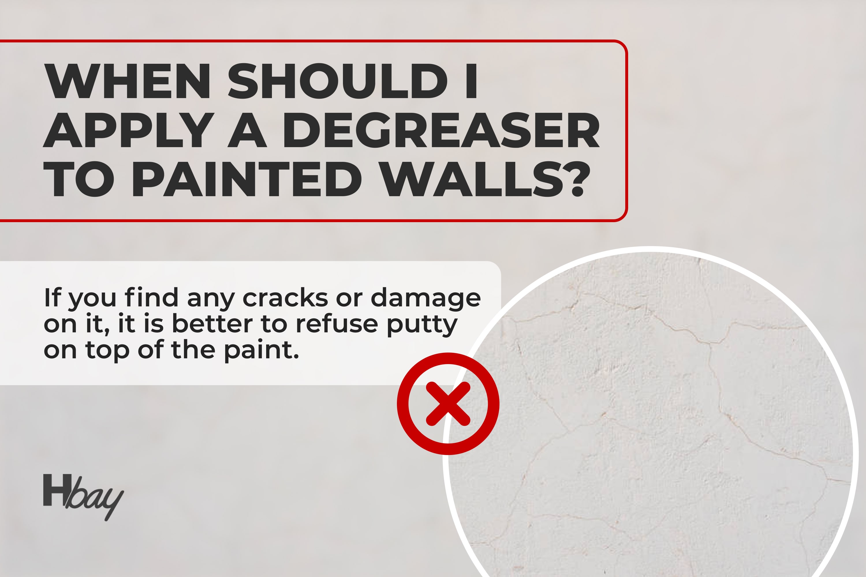 When should I apply a degreaser to painted walls
