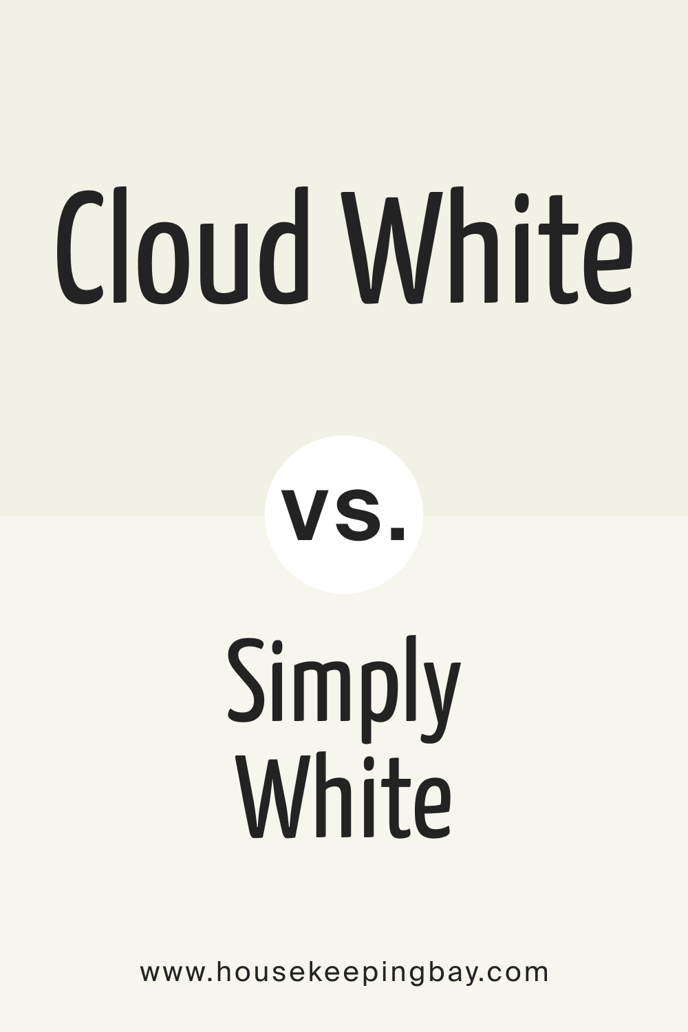 Cloud White OC 130 Paint Color vs. Simply White