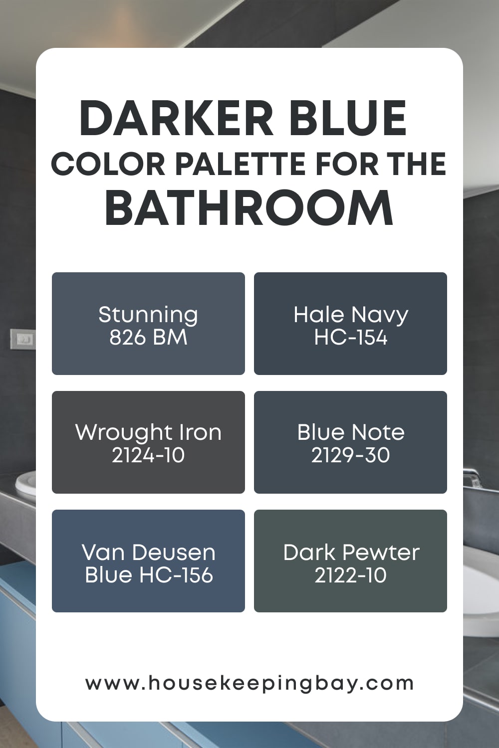 Darker Blue Color Palette For the Bathroom