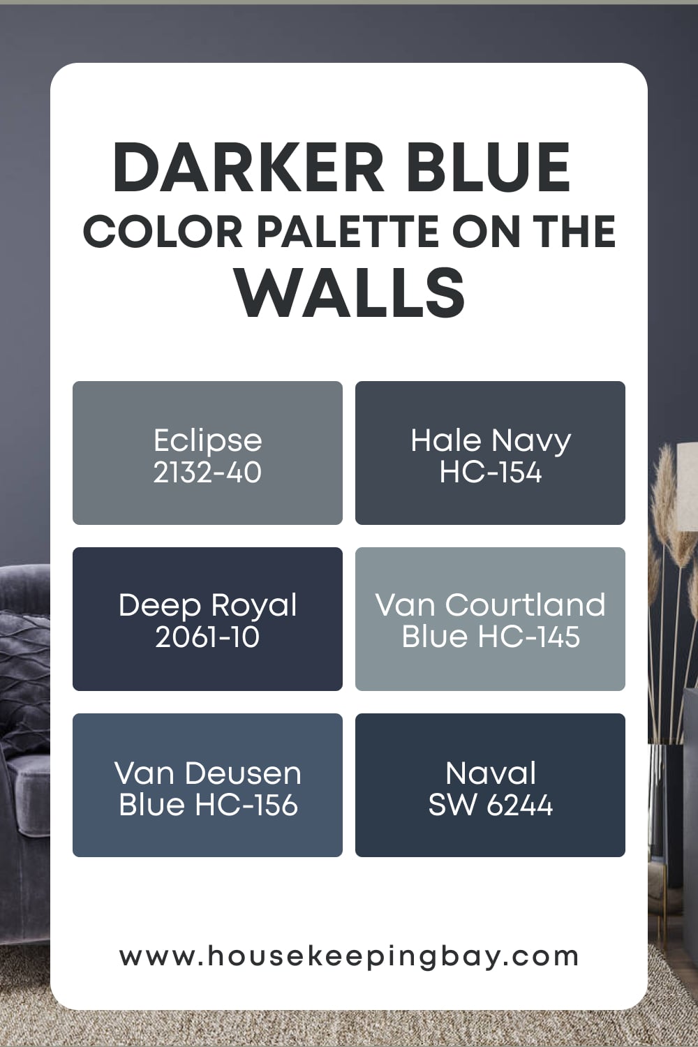 Darker Blue Color Palette on the Walls