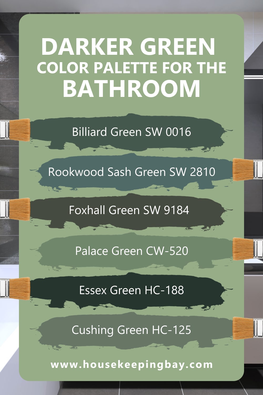 Darker Green Color Palette for the Bathroom