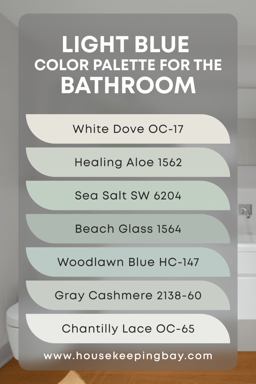 Light Blue Color Palette For the Bathroom