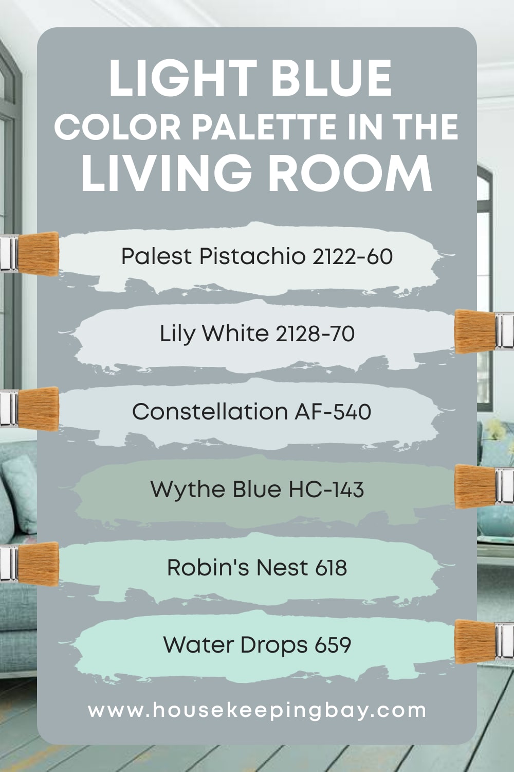 Light Blue Color Palette in the Living Room