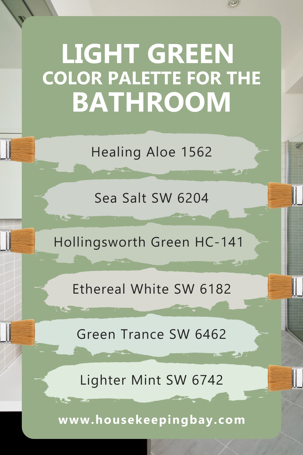 Light Green Color Palette for the Bathroom