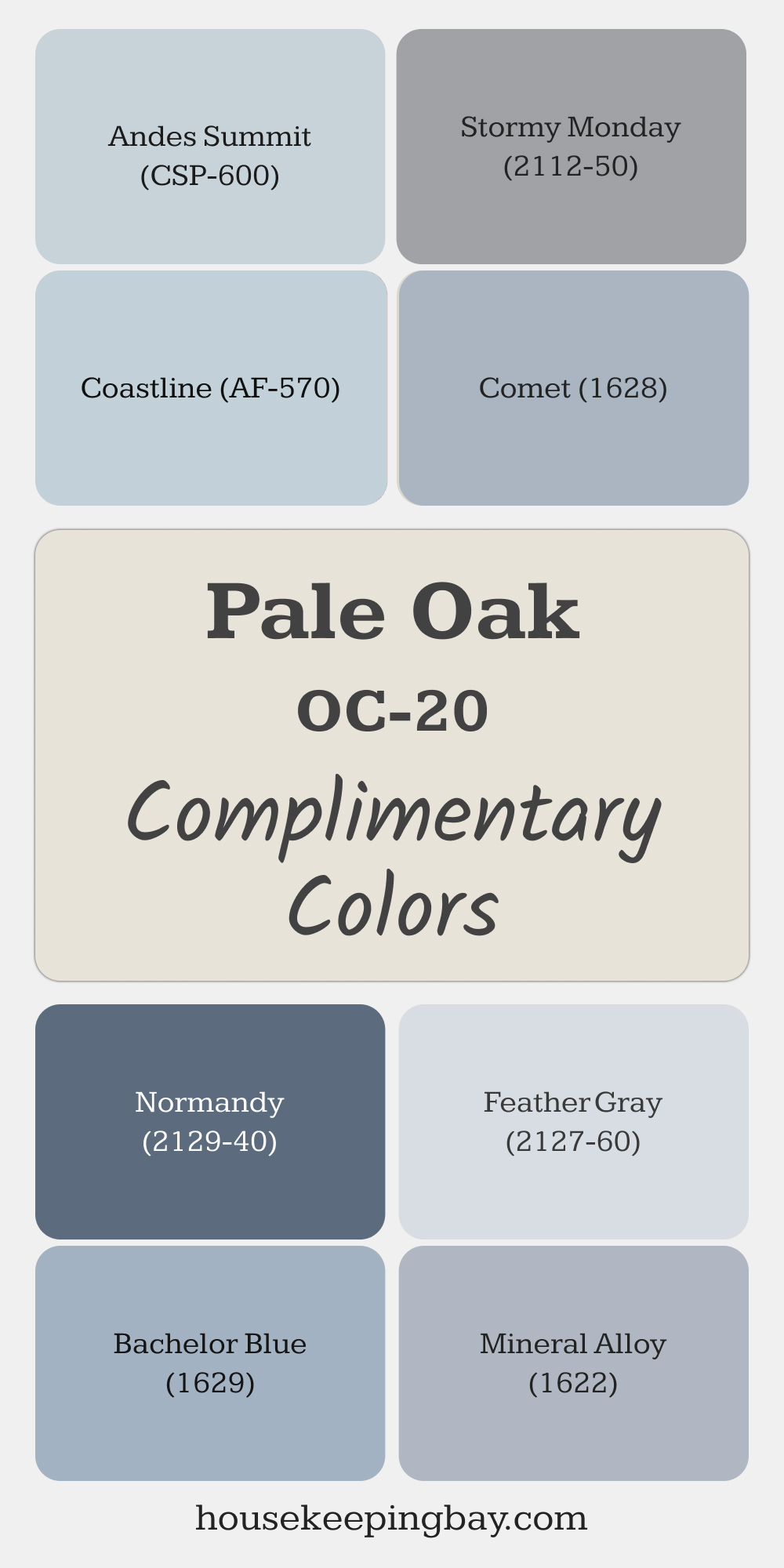 Pale Oak Complimentary Colors
