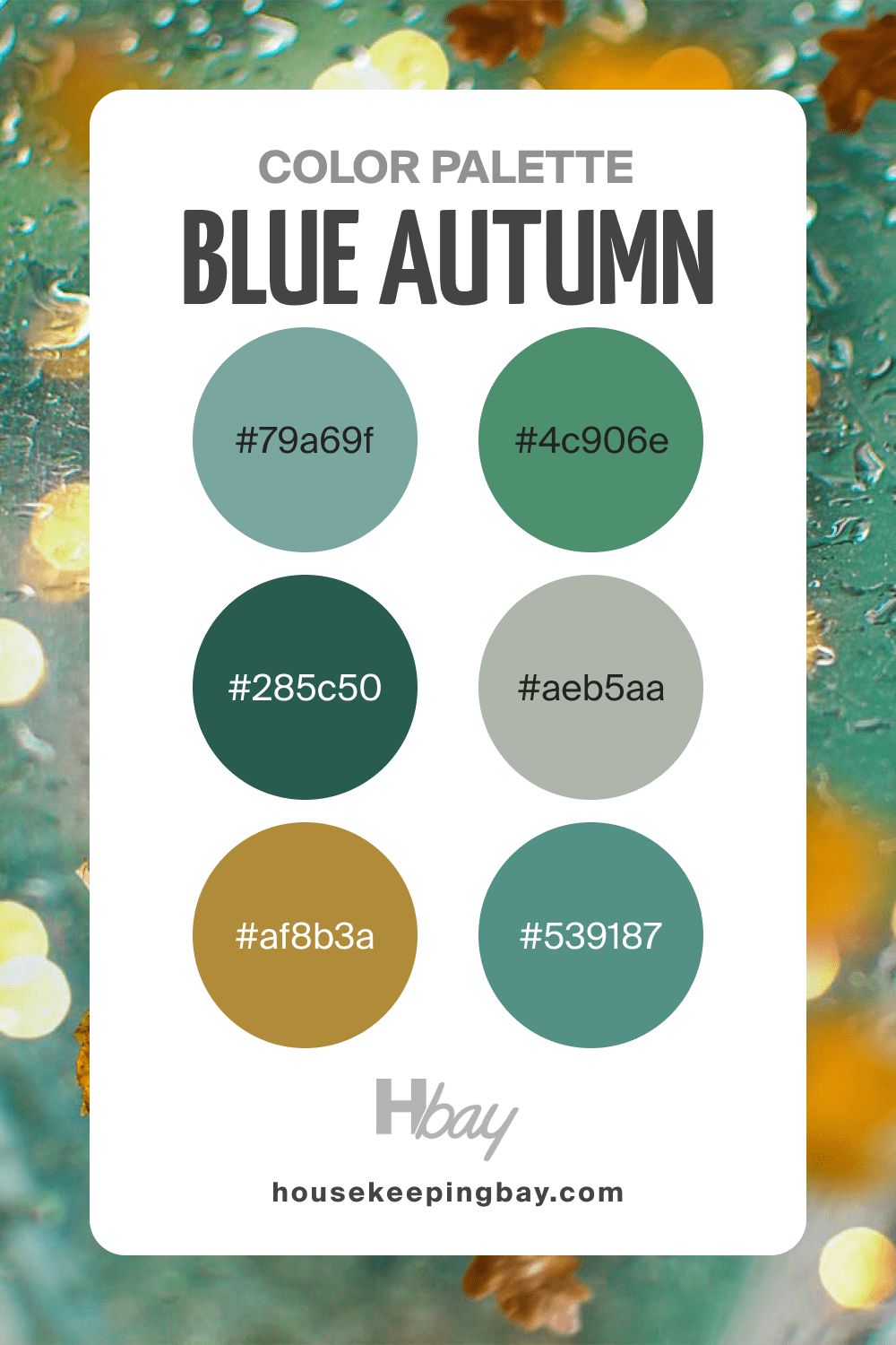 Autumn color palette blue