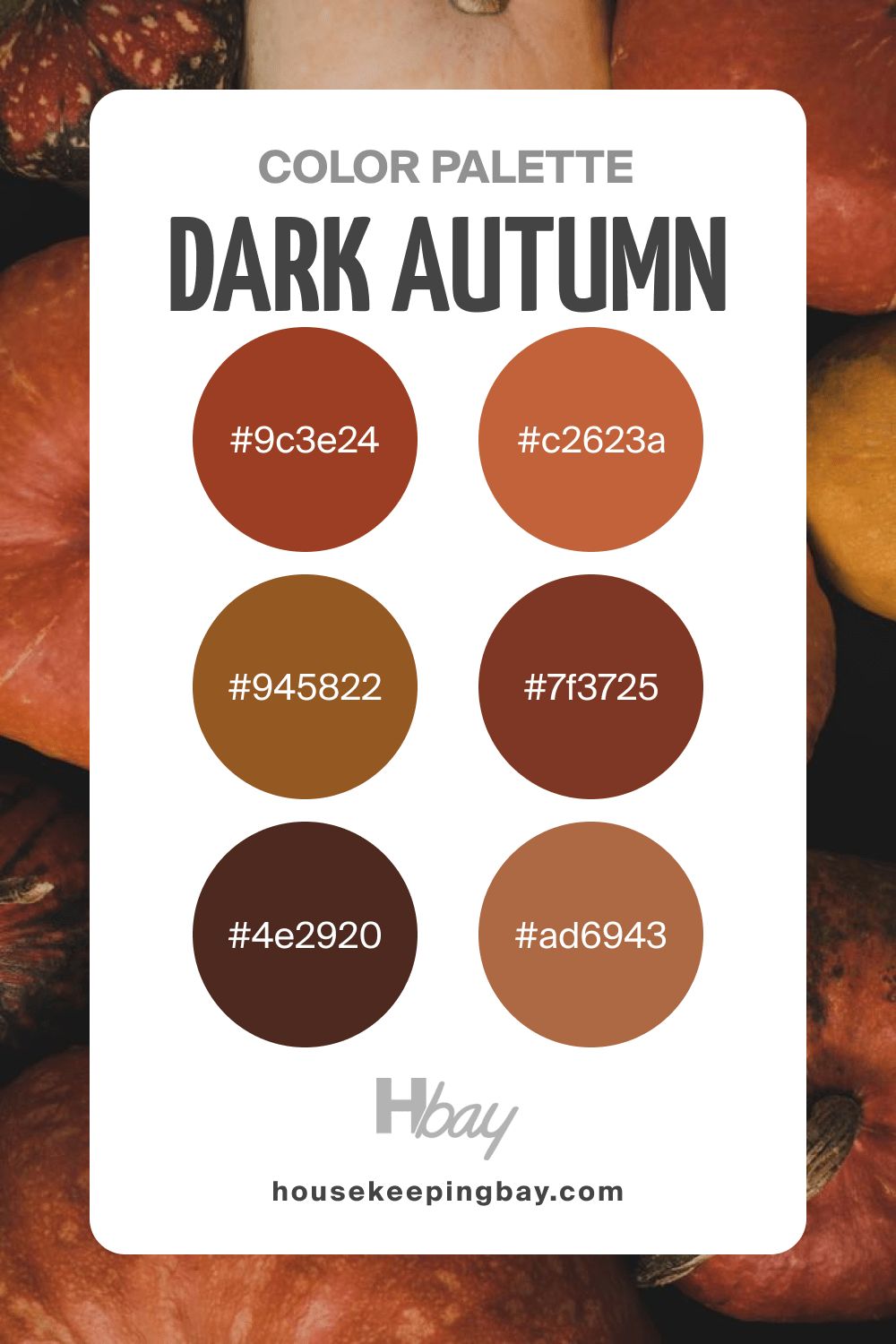 Autumn color palette dark