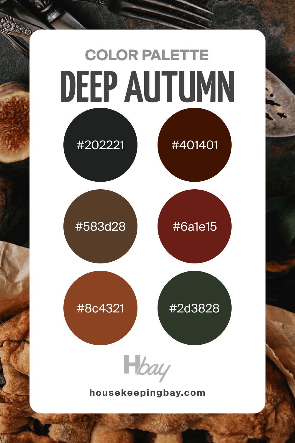 Autumn color palette deep