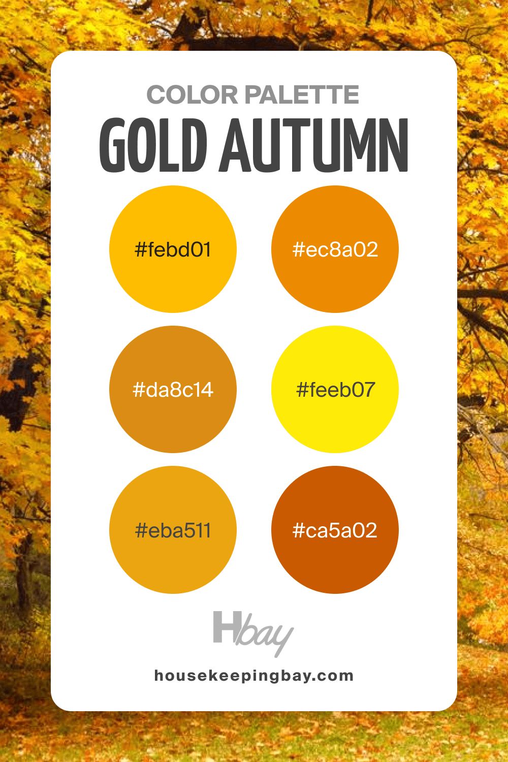 Autumn color palette gold