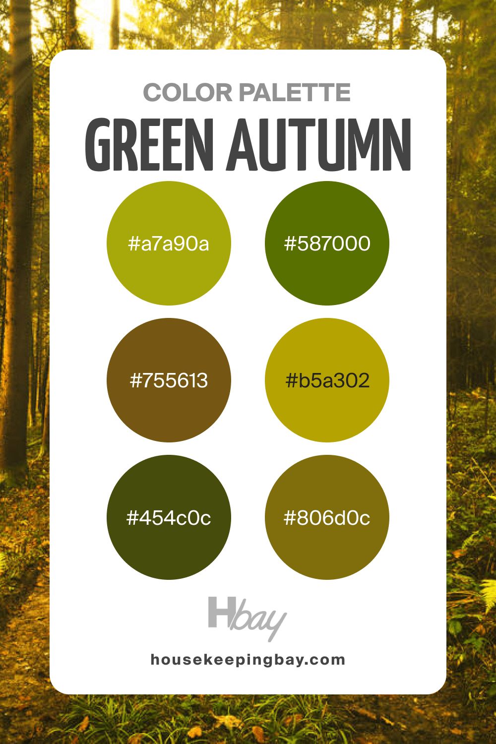 Autumn color palette green