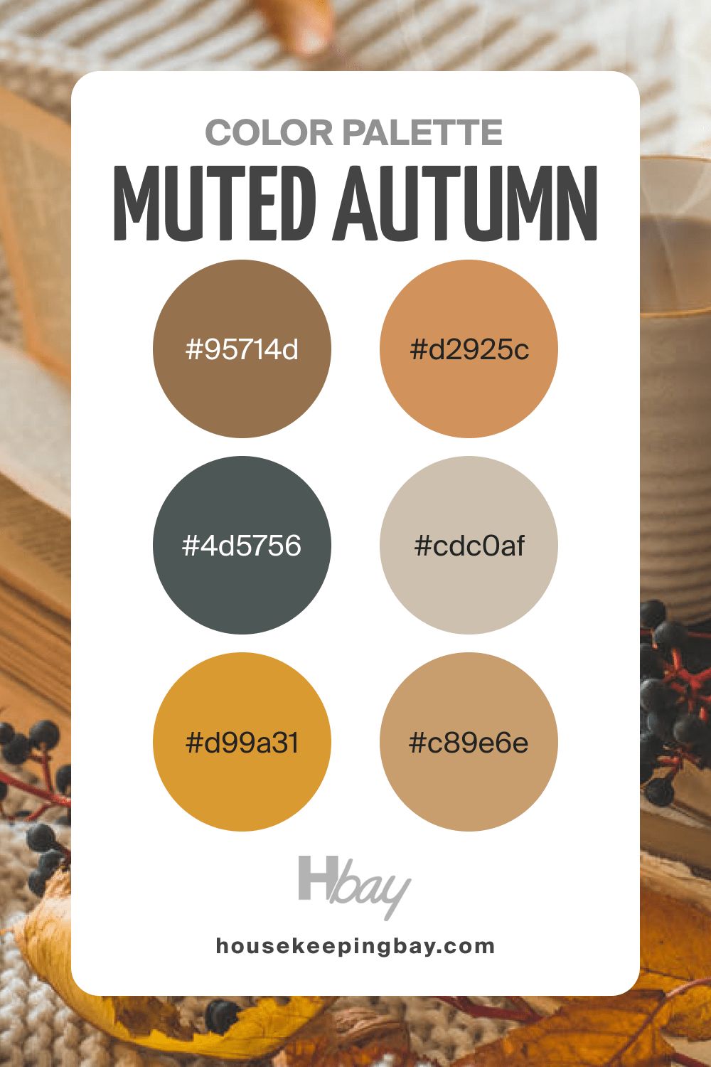 Autumn color palette muted