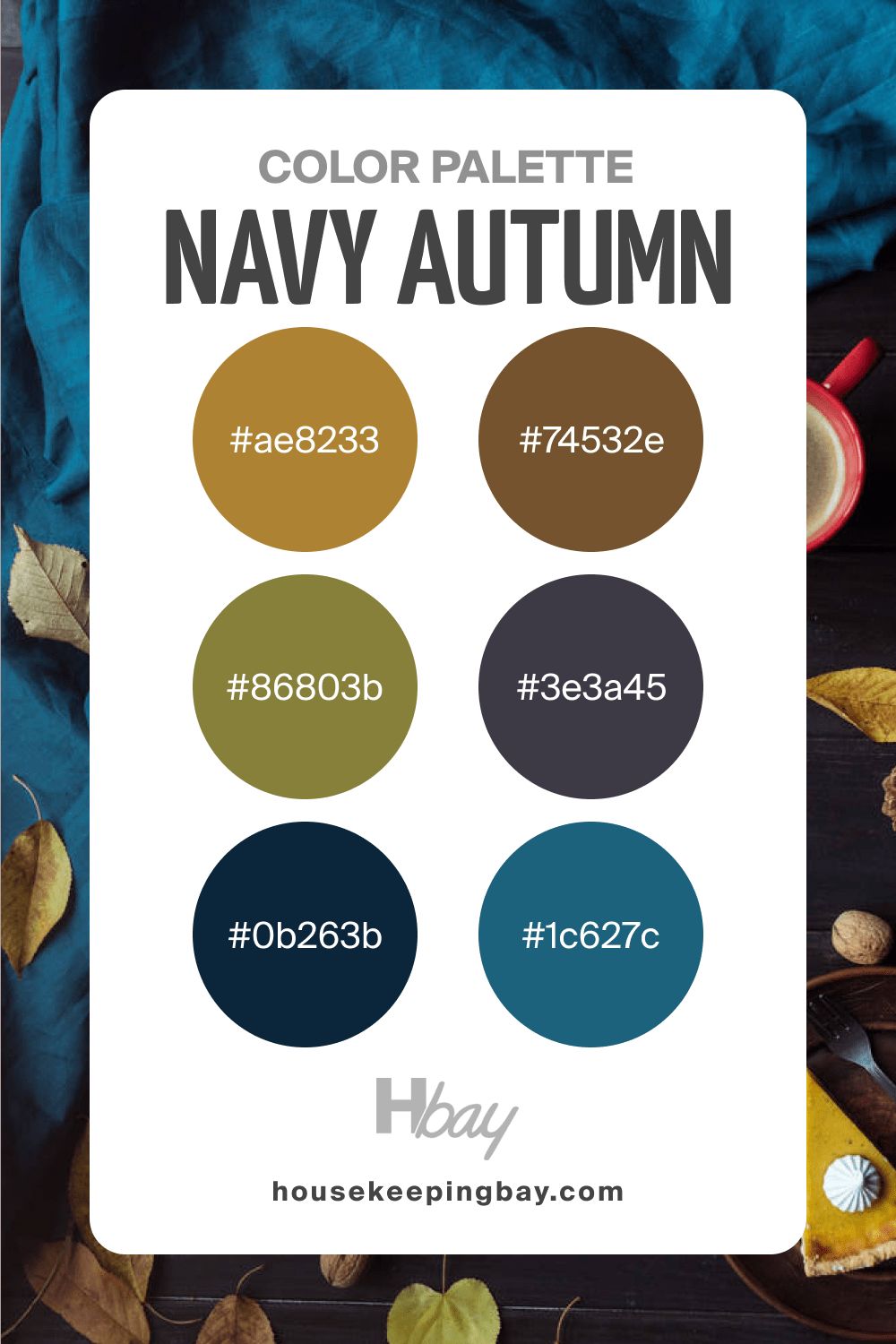 Autumn color palette navy