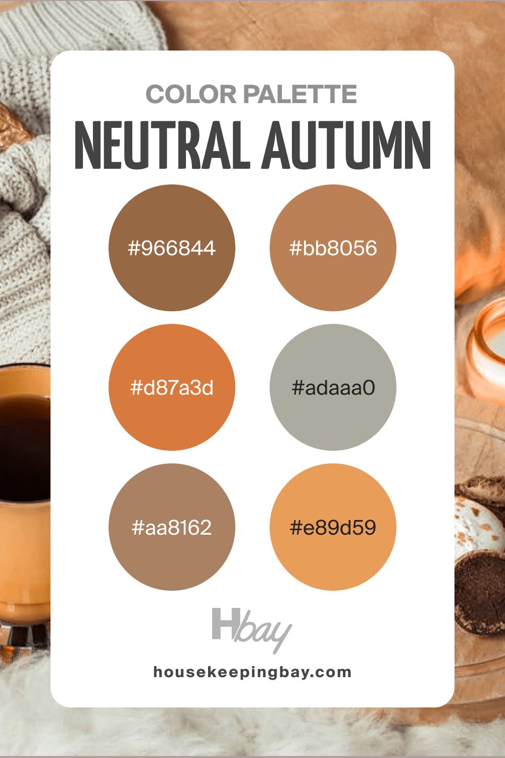 Autumn color palette neutral