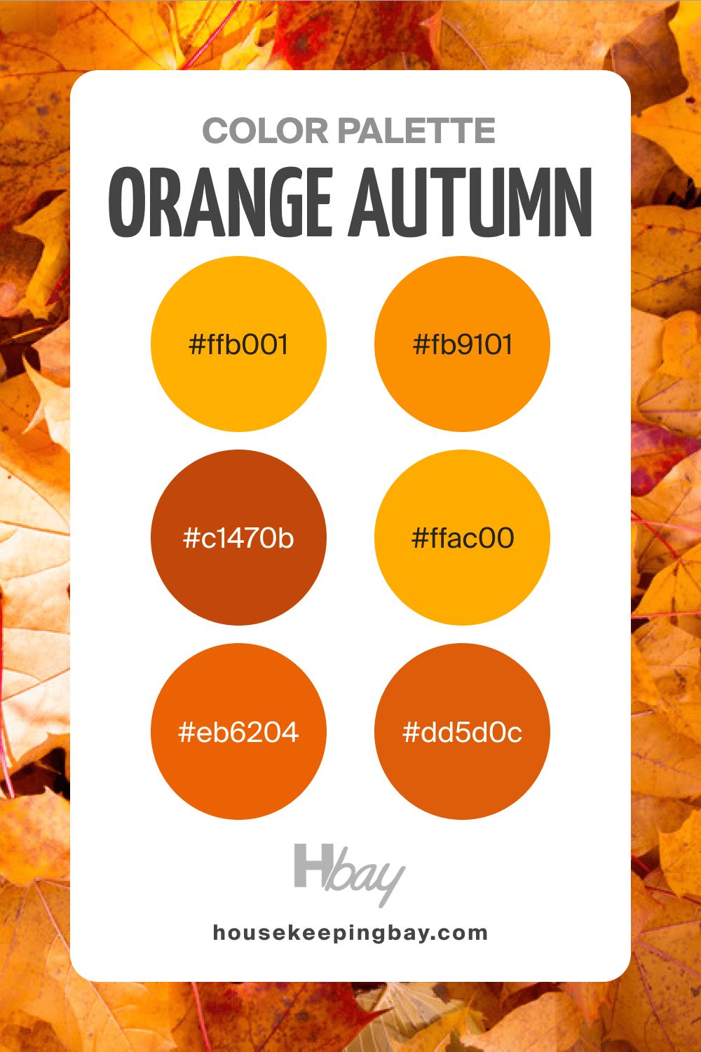 Autumn color palette orange